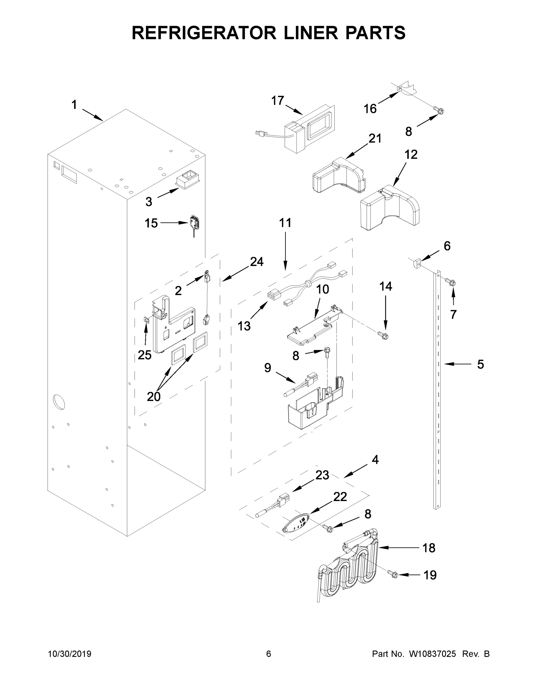04 - REFRIGERATOR LINER PARTS