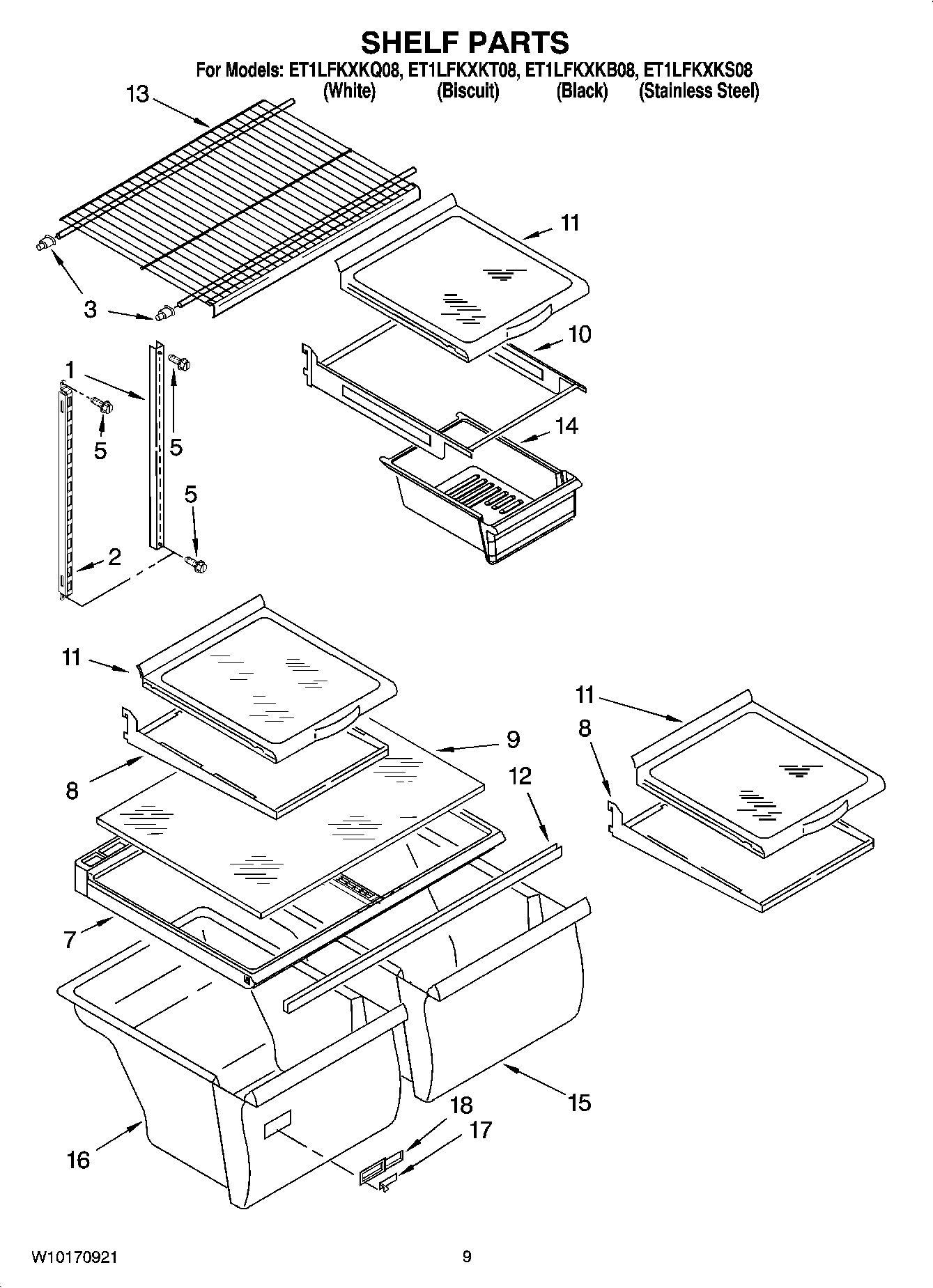 05 - SHELF PARTS, OPTIONAL PARTS