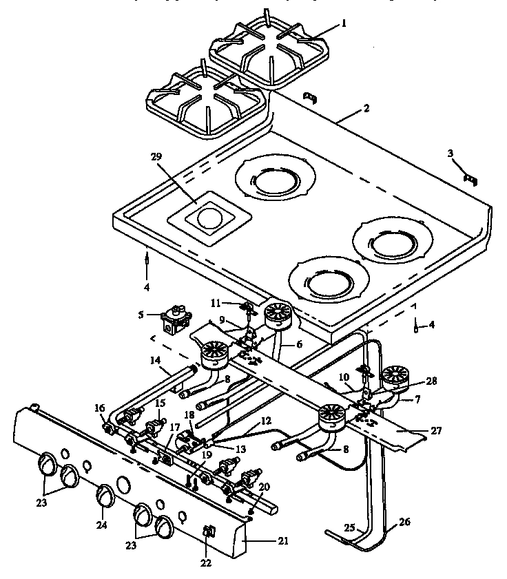06 - OVEN TOP BURNER ASSY