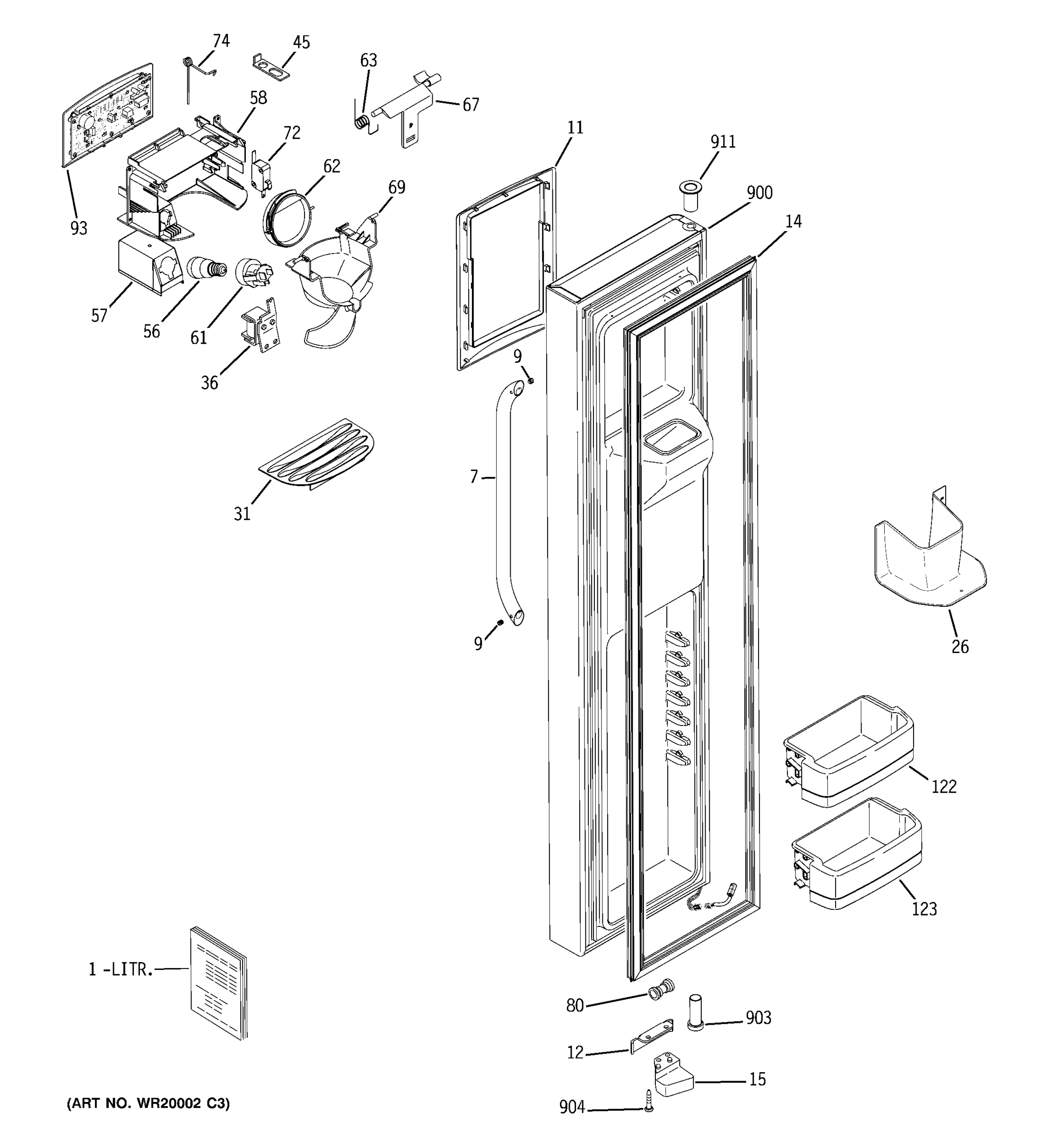 FREEZER DOOR