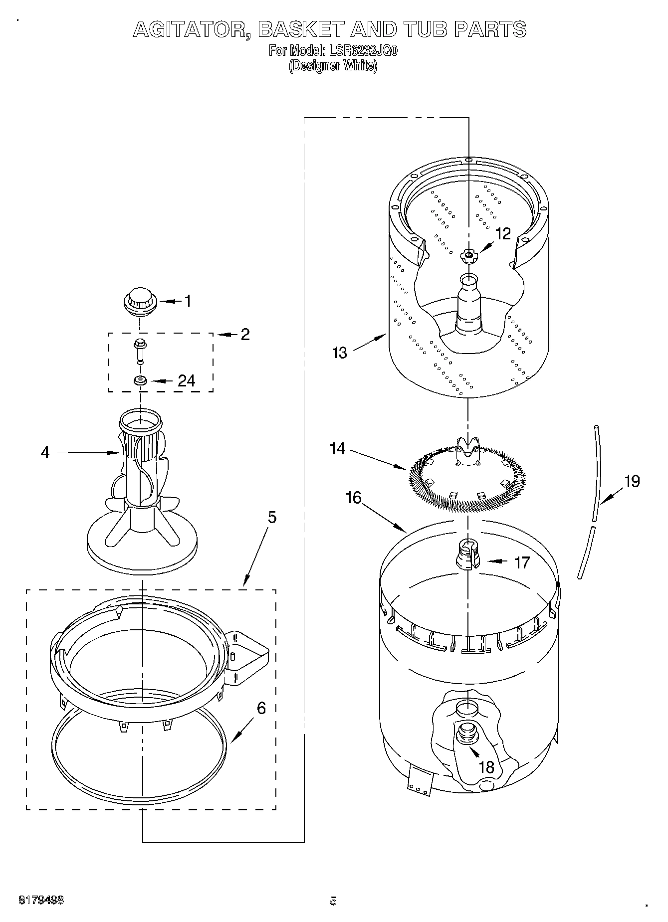 03 - AGITATOR, BASKET AND TUB
