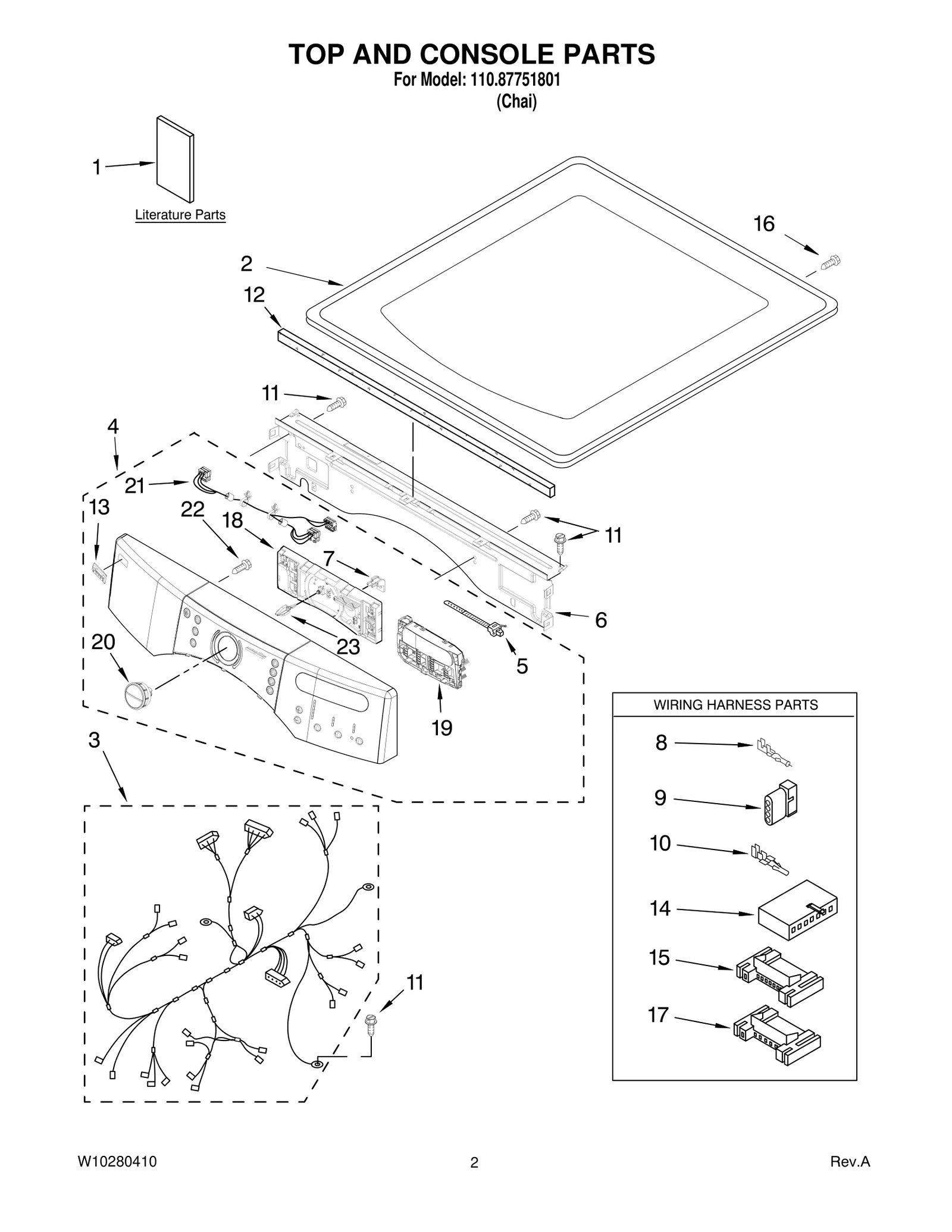 TOP AND CONSOLE PARTS