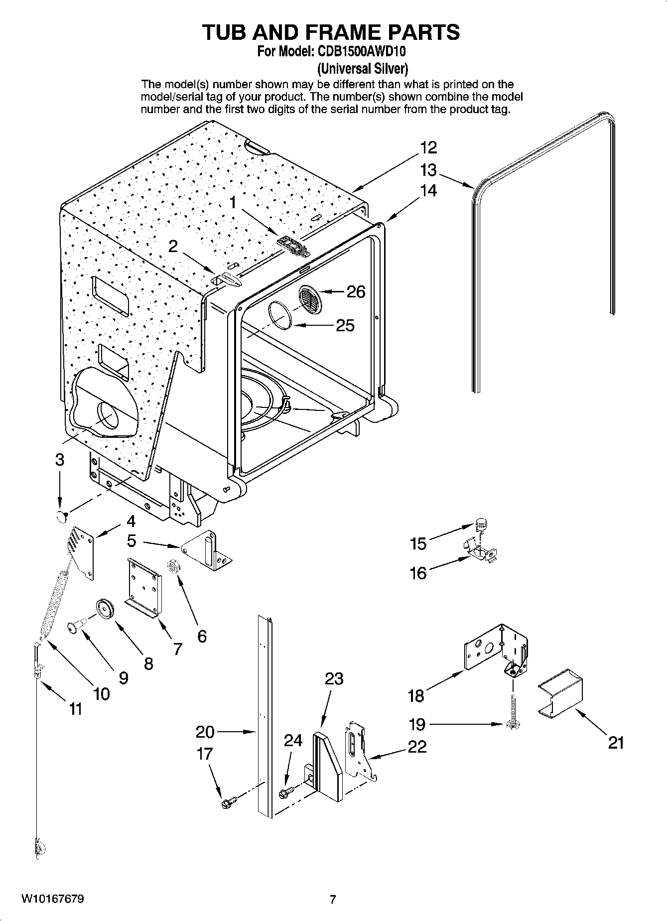 07 - TUB AND FRAME PARTS