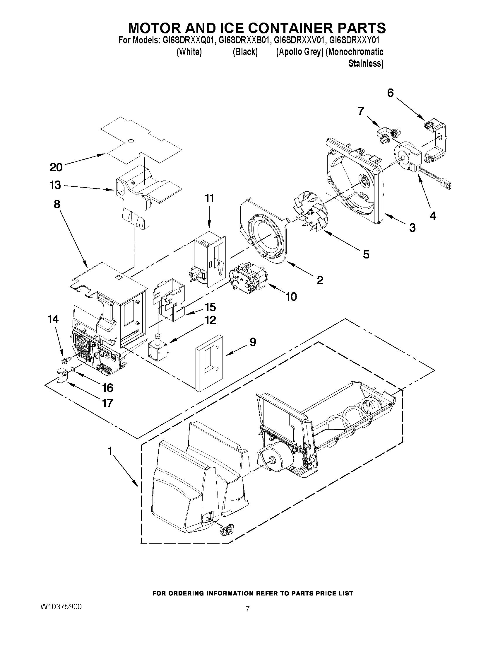 04 - MOTOR AND ICE CONTAINER PARTS