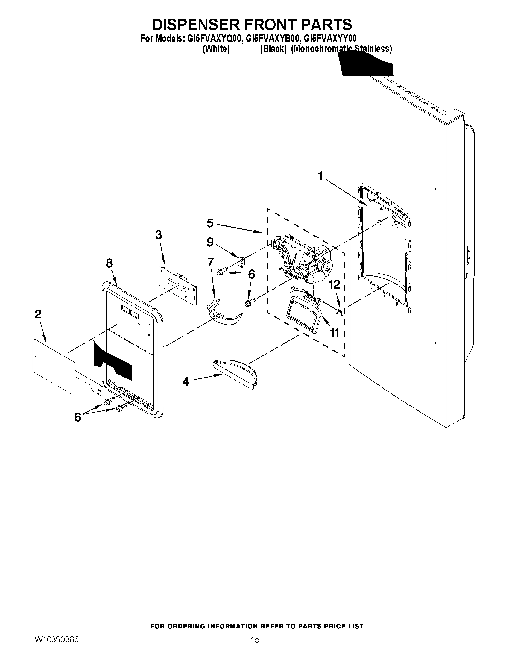 08 - DISPENSER FRONT PARTS