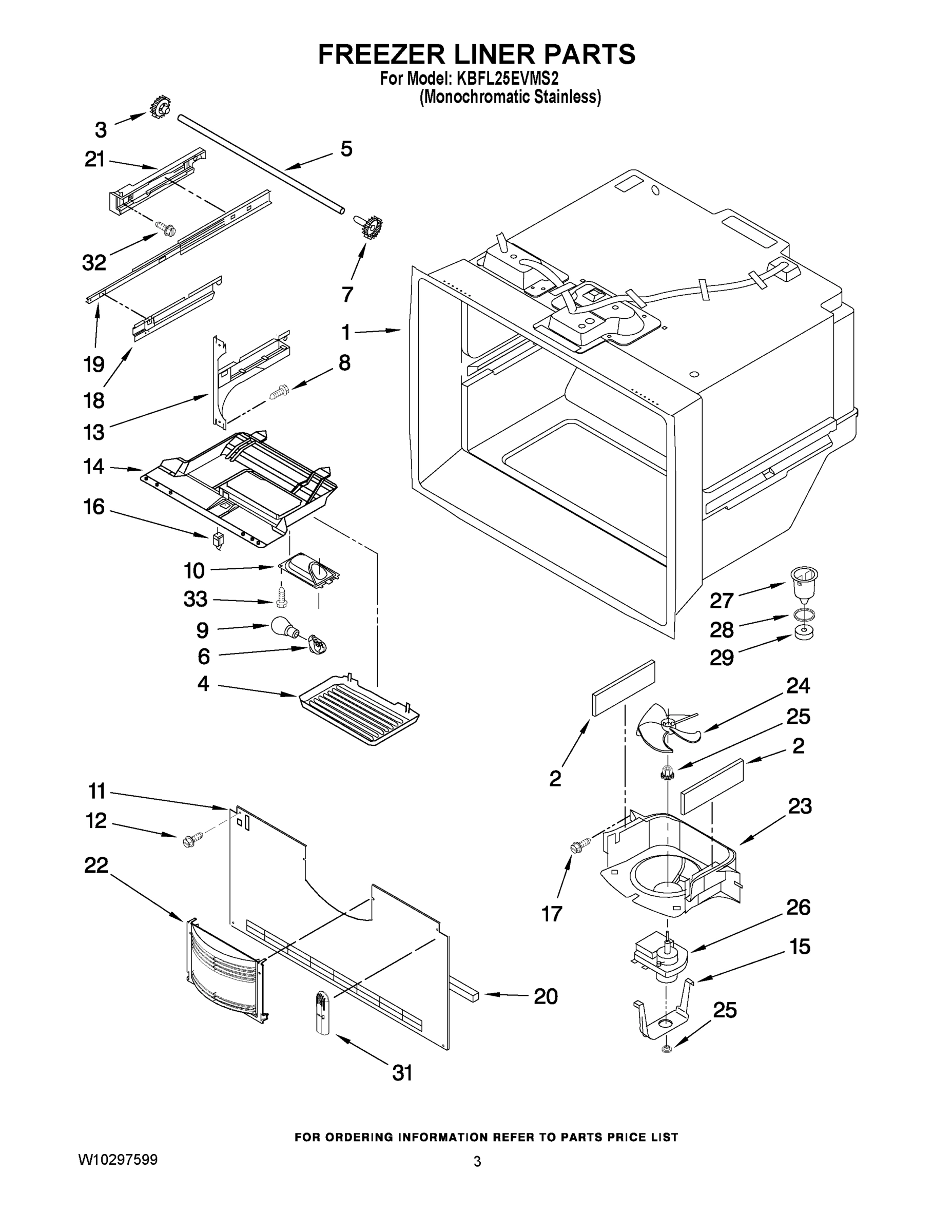 02 - FREEZER LINER PARTS