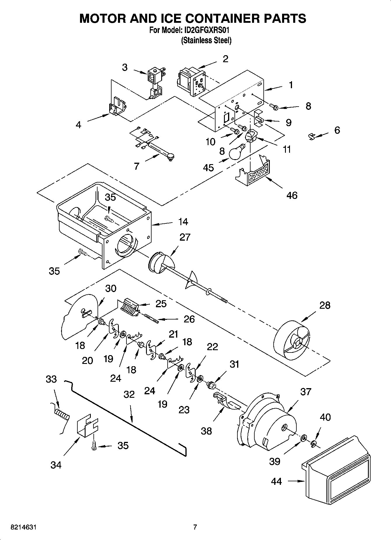 06 - MOTOR AND ICE CONTAINER PARTS