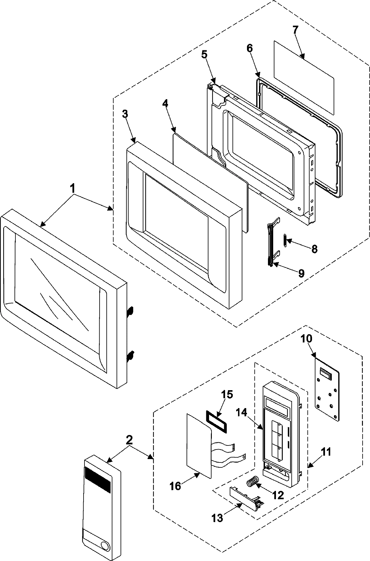 02 - CONTROL PANEL/DOOR ASSEMBLY