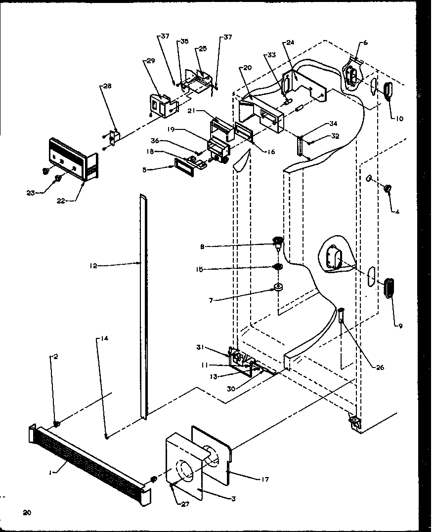 15 - REF/FZ CONTROLS AND CABINET PARTS