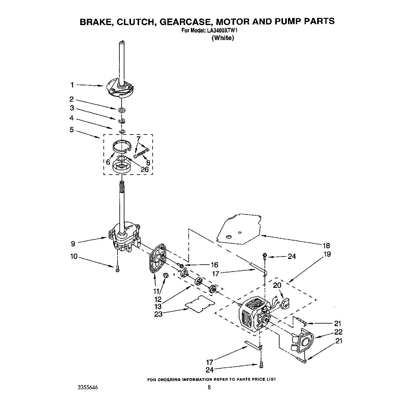 07 - BRAKE, CLUTCH, GEARCASE, MOTOR AND PUMP