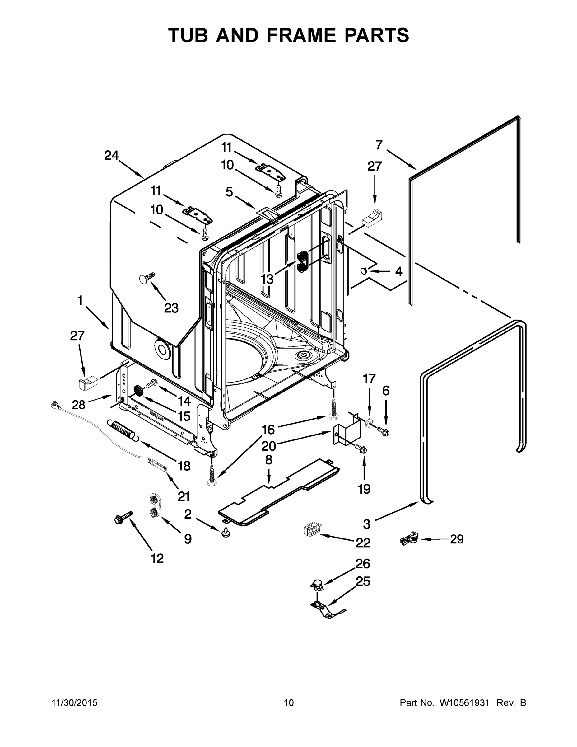06 - TUB AND FRAME PARTS