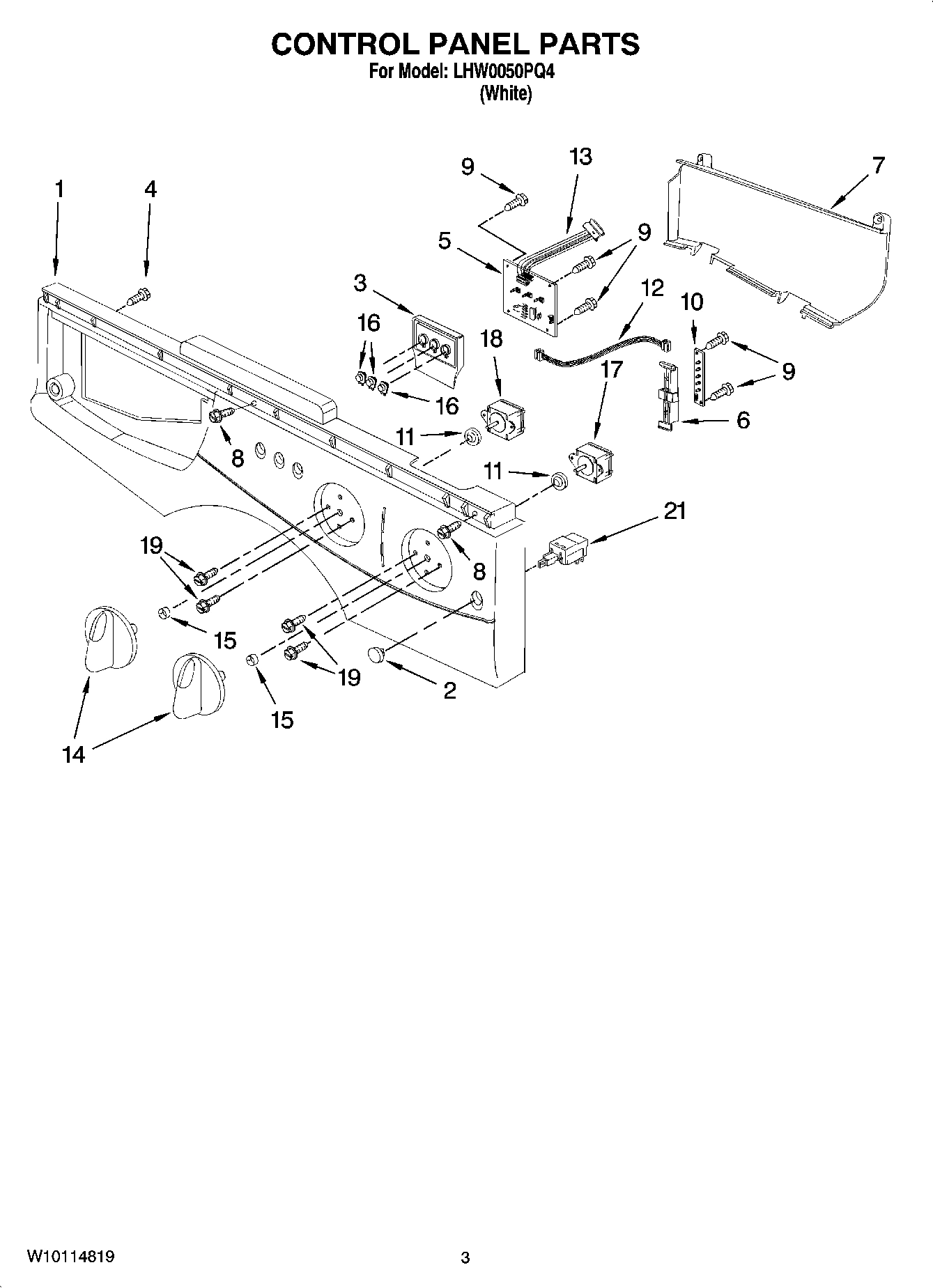 02 - CONTROL PANEL PARTS