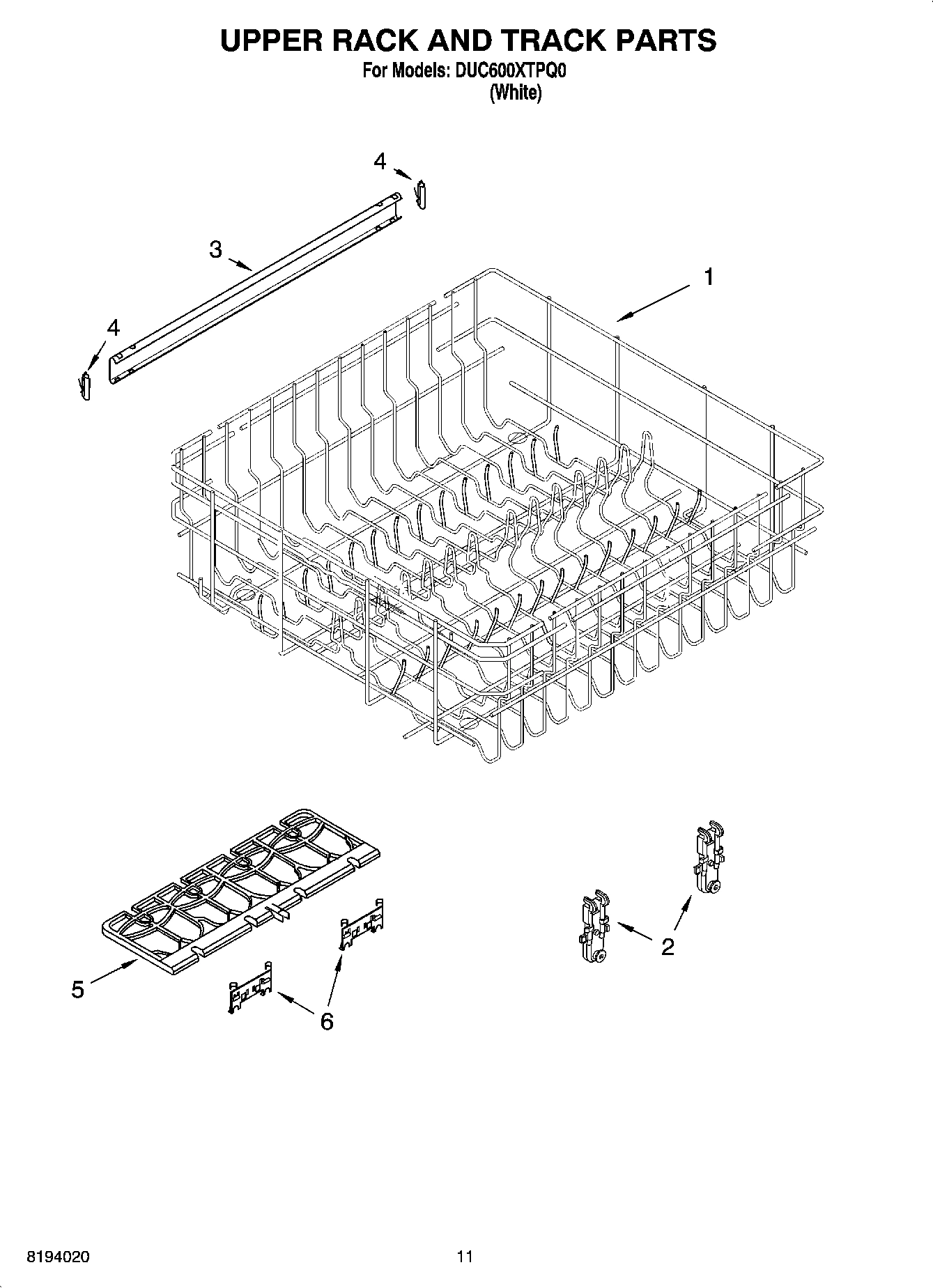 09 - UPPER RACK AND TRACK PARTS