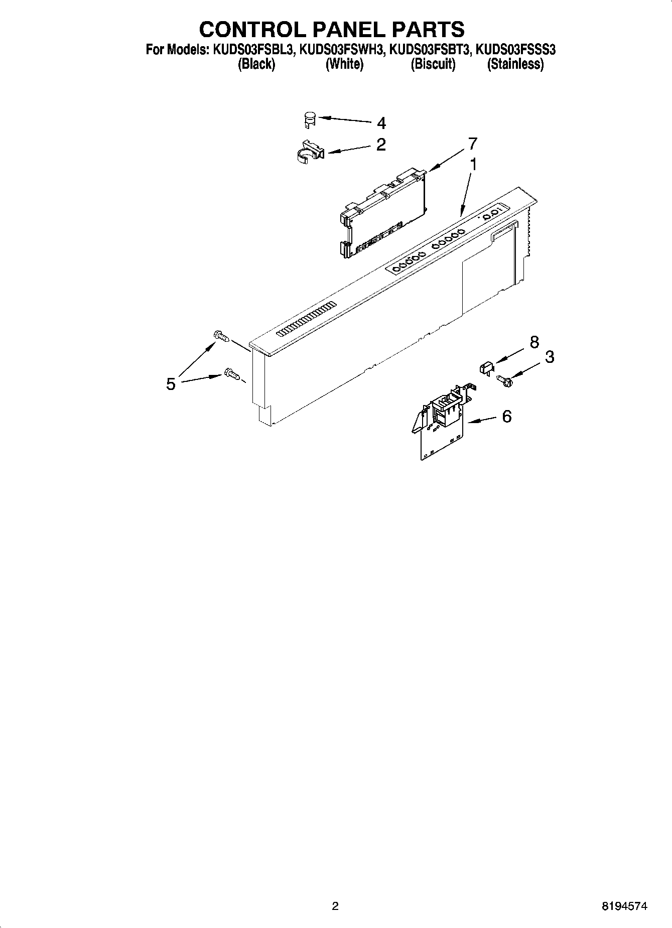 02 - CONTROL PANEL PARTS
