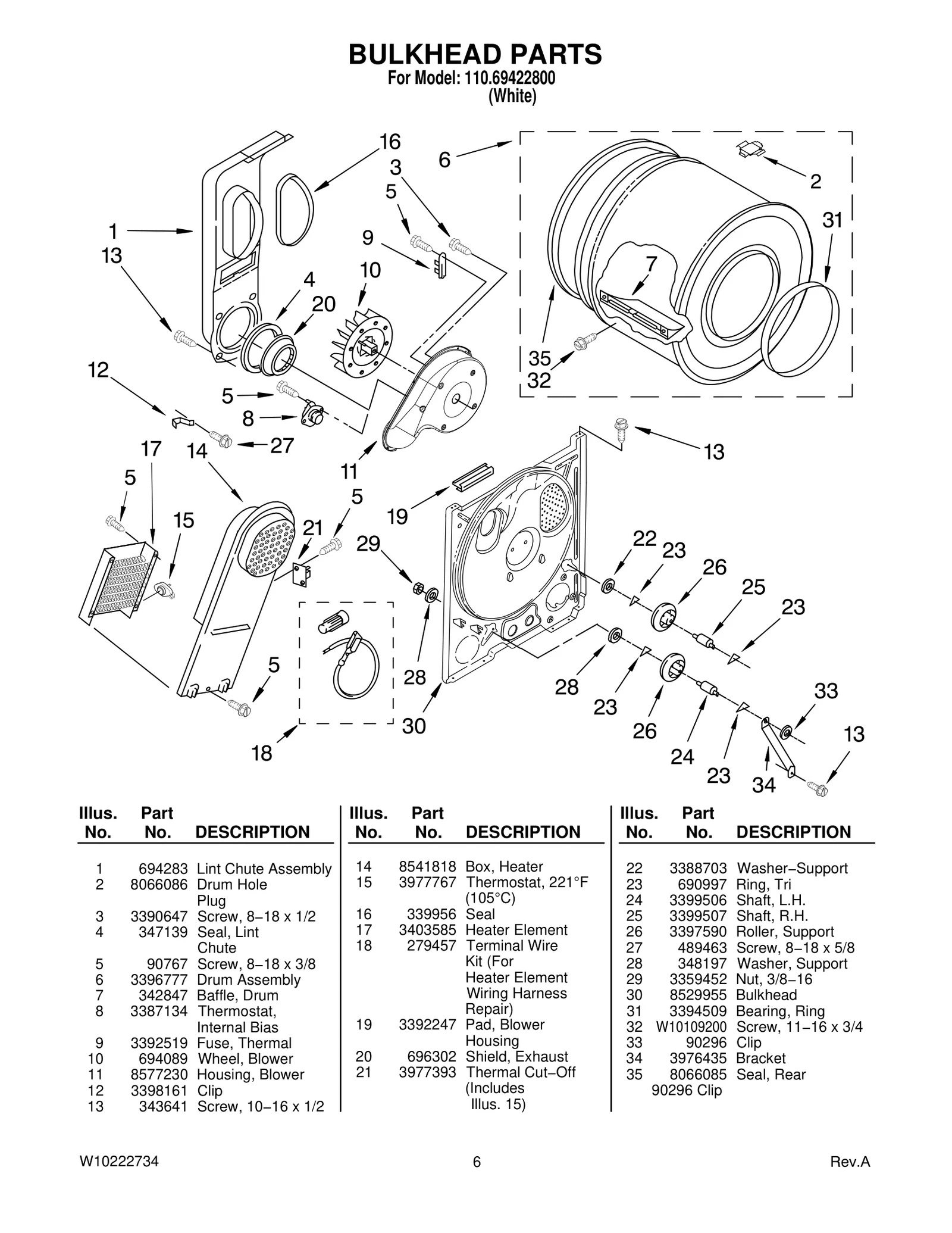 BULKHEAD PARTS