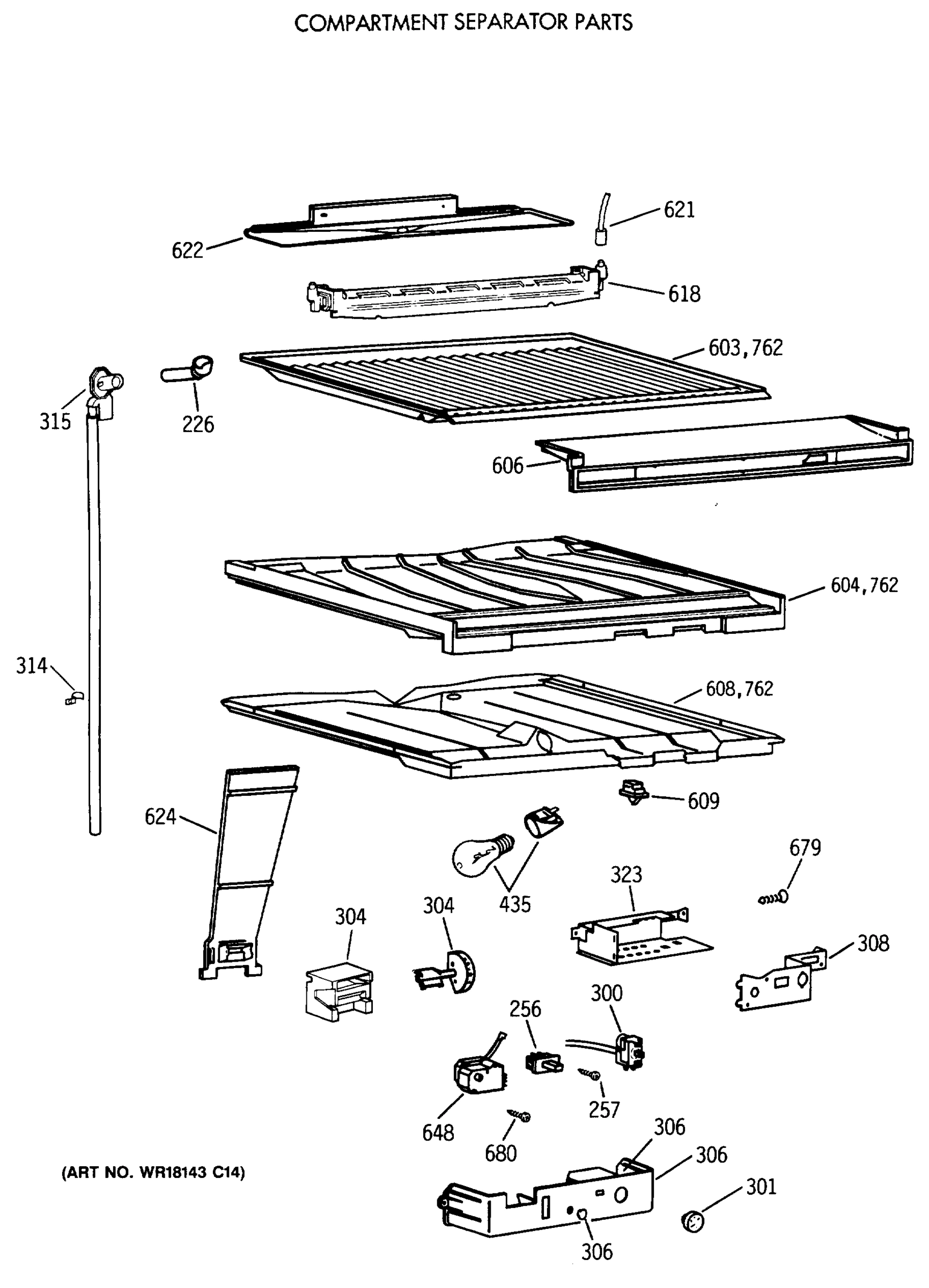 COMPARTMENT SEPARATOR PARTS