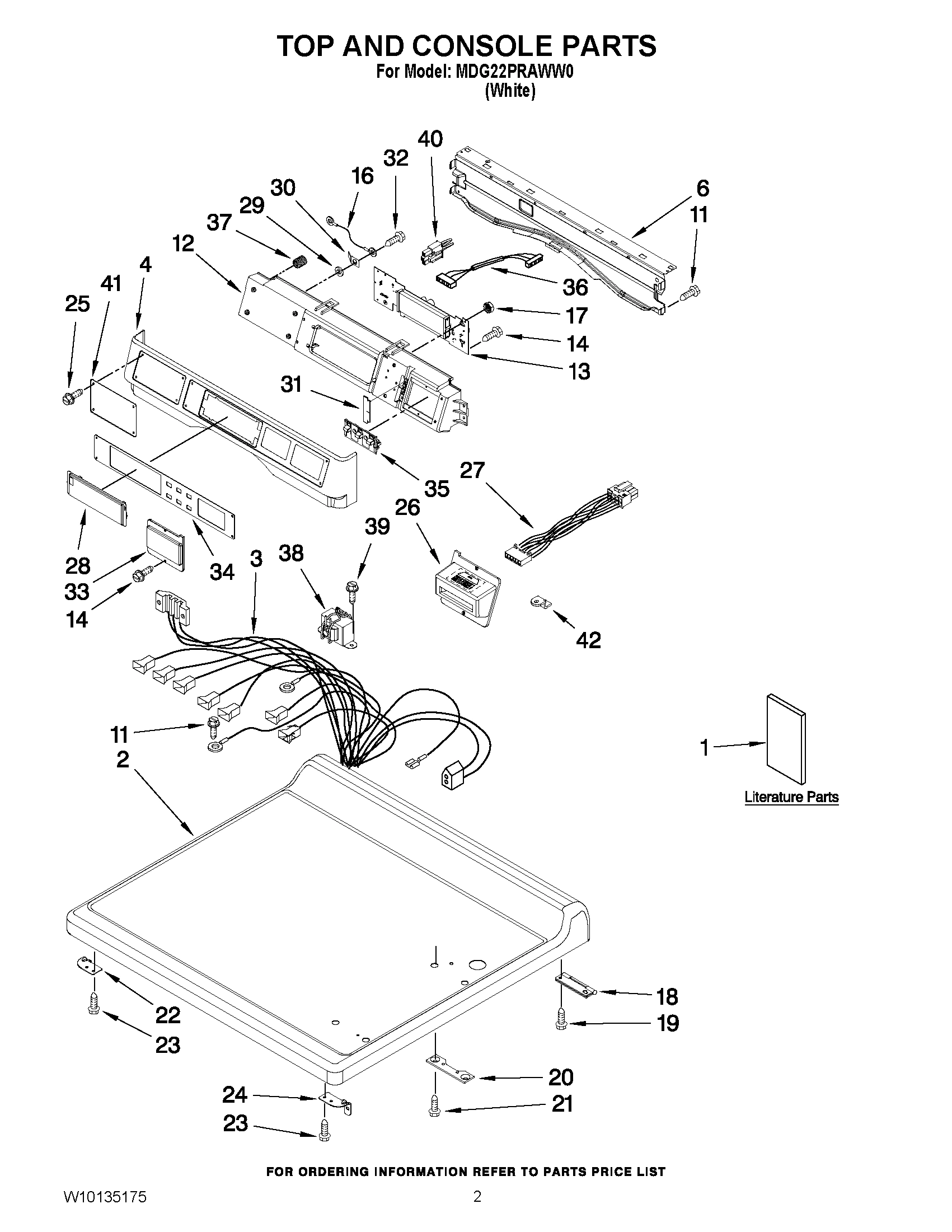 01 - TOP AND CONSOLE PARTS