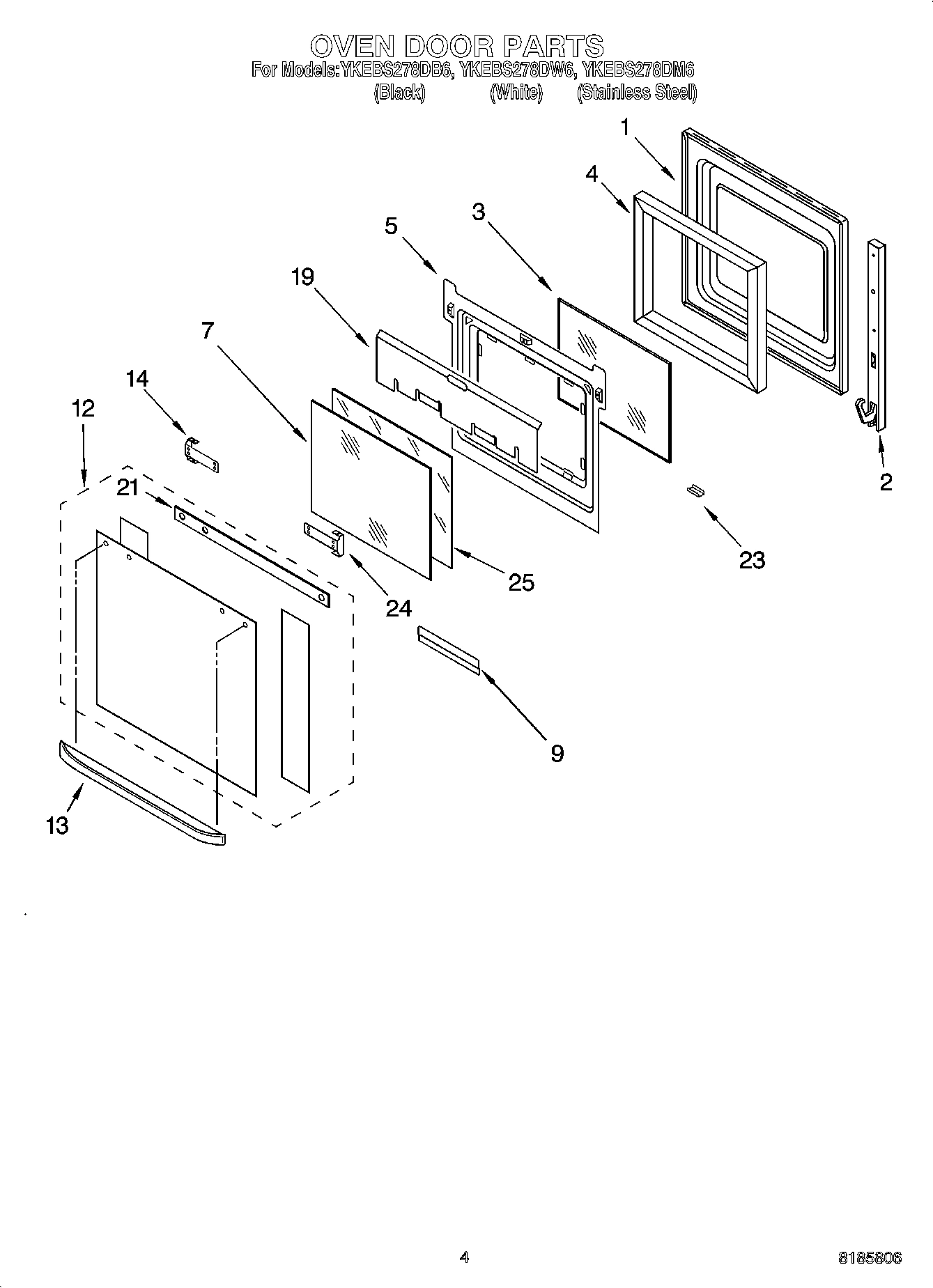 03 - OVEN DOOR PARTS