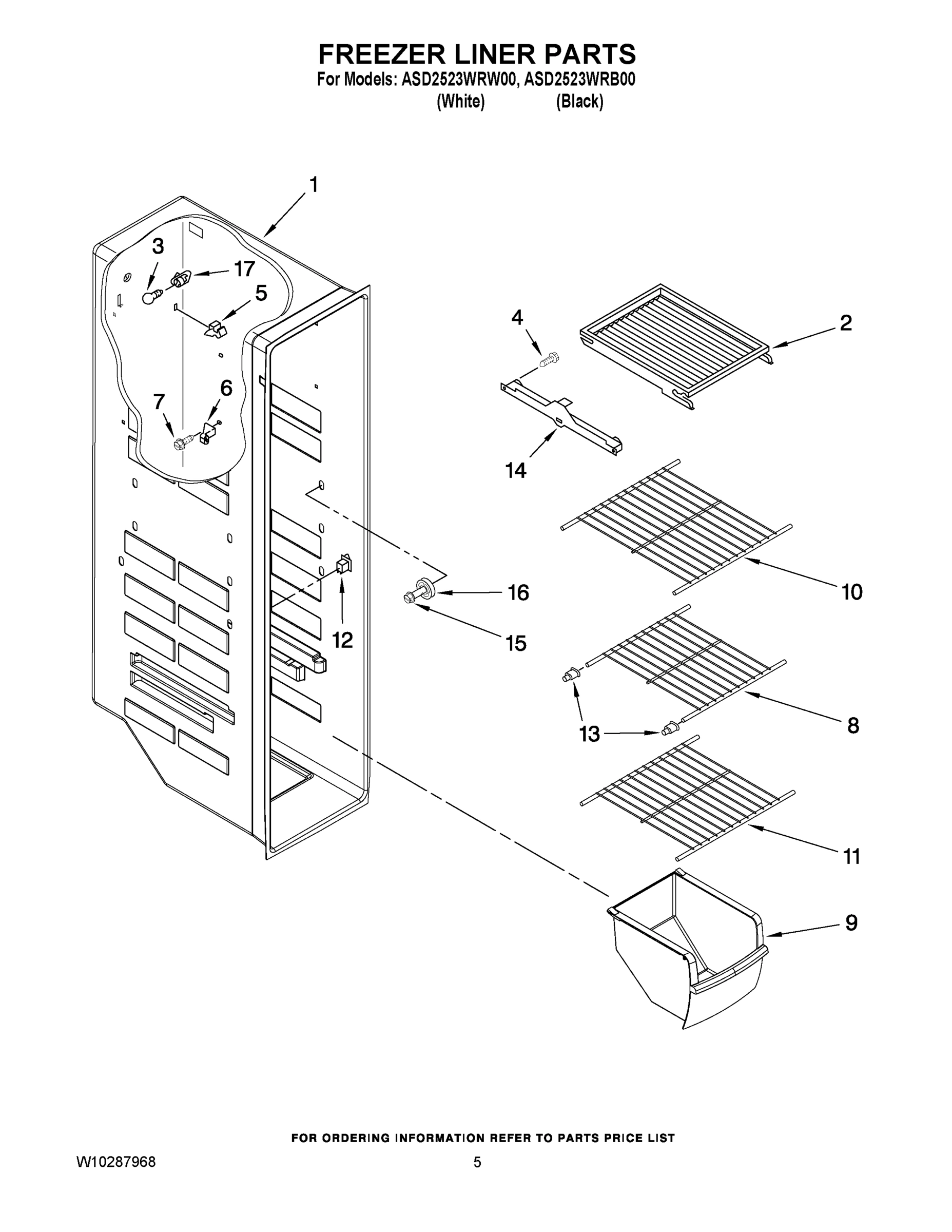04 - FREEZER LINER PARTS