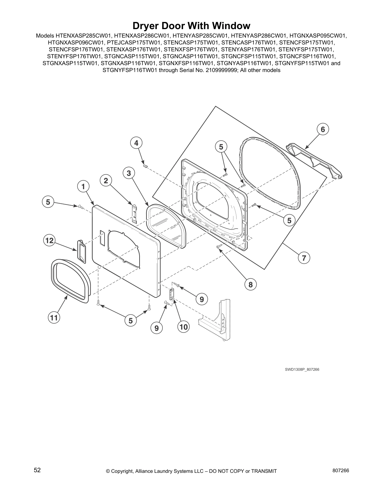 Dryer Door With Window