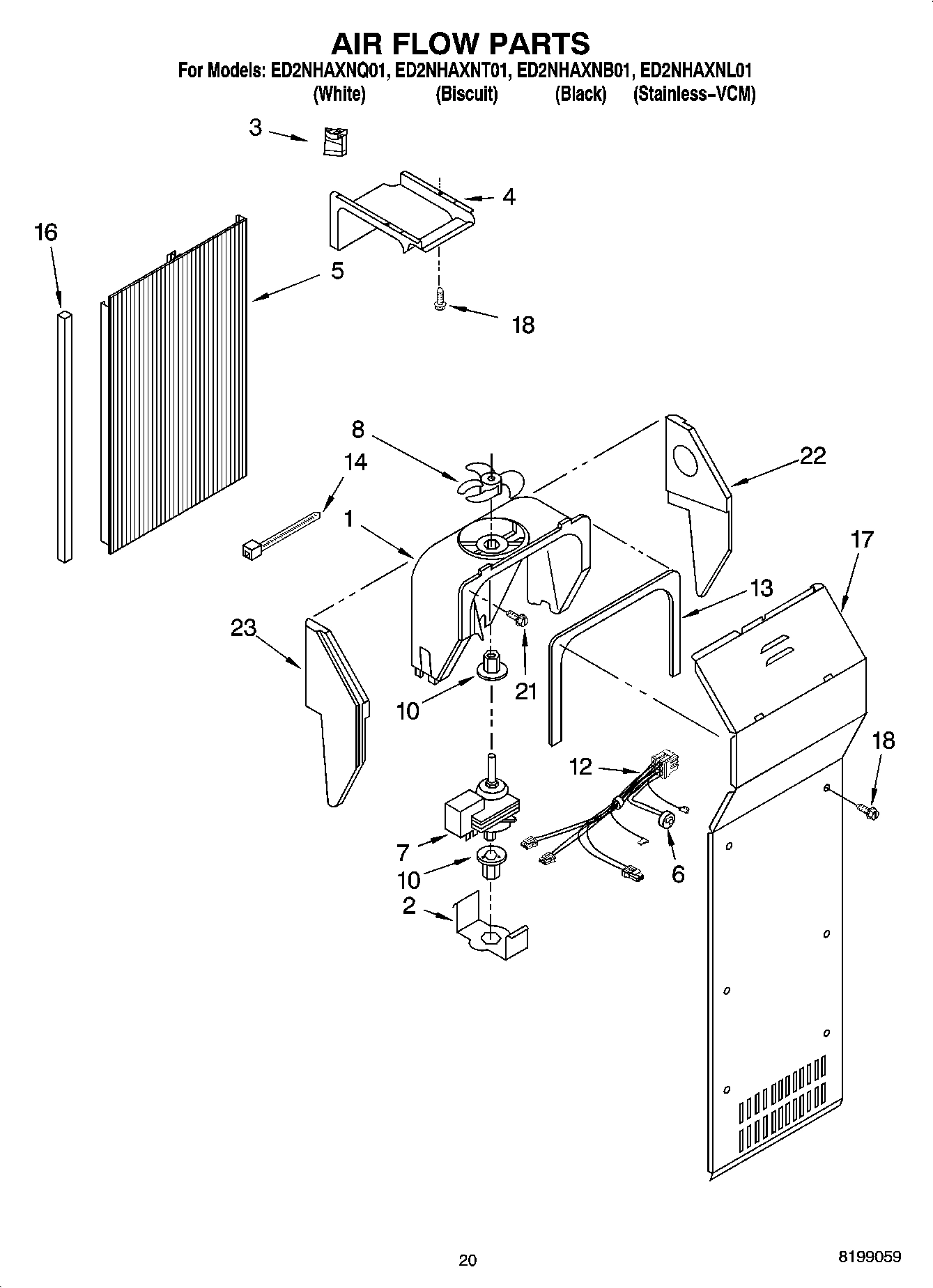 12 - AIR FLOW PARTS, PARTS NOT ILLUSTRATED