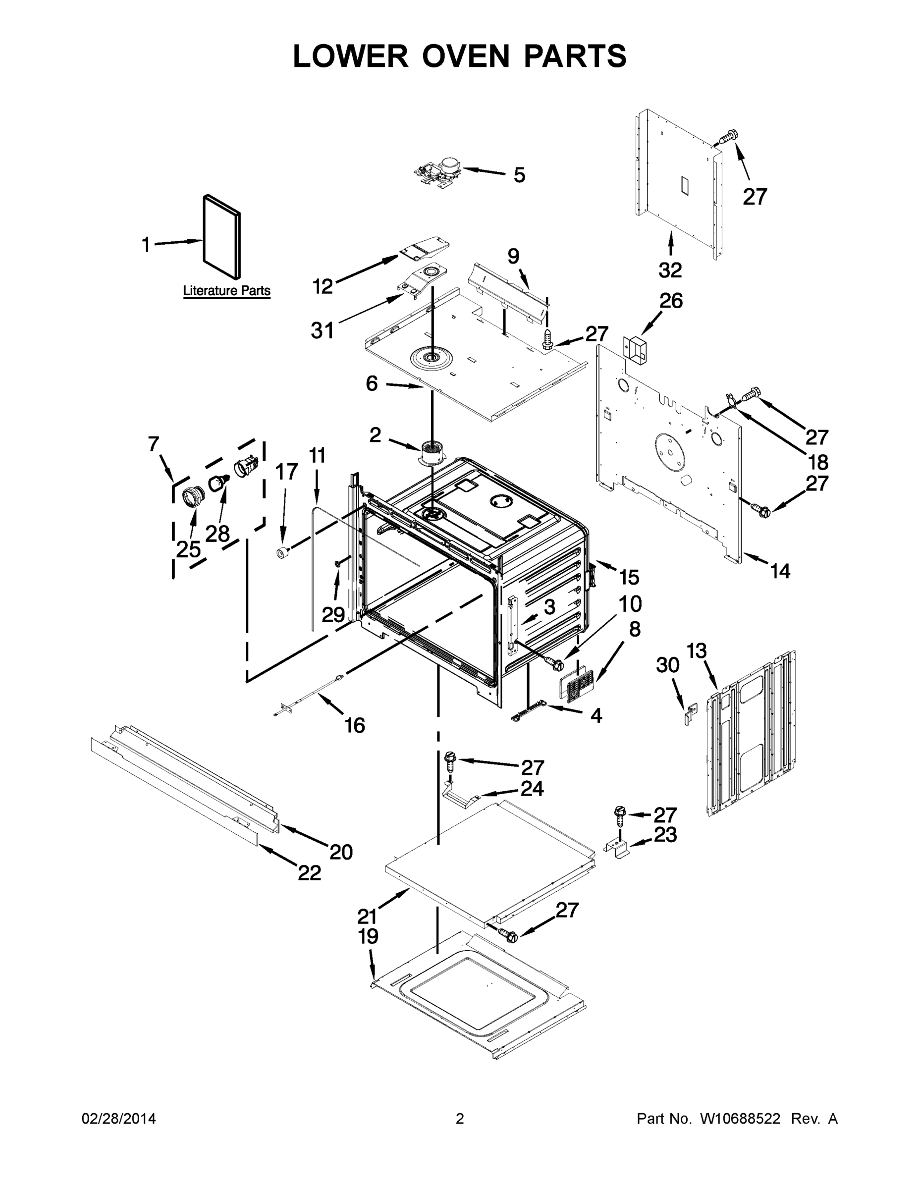 02 - LOWER OVEN PARTS