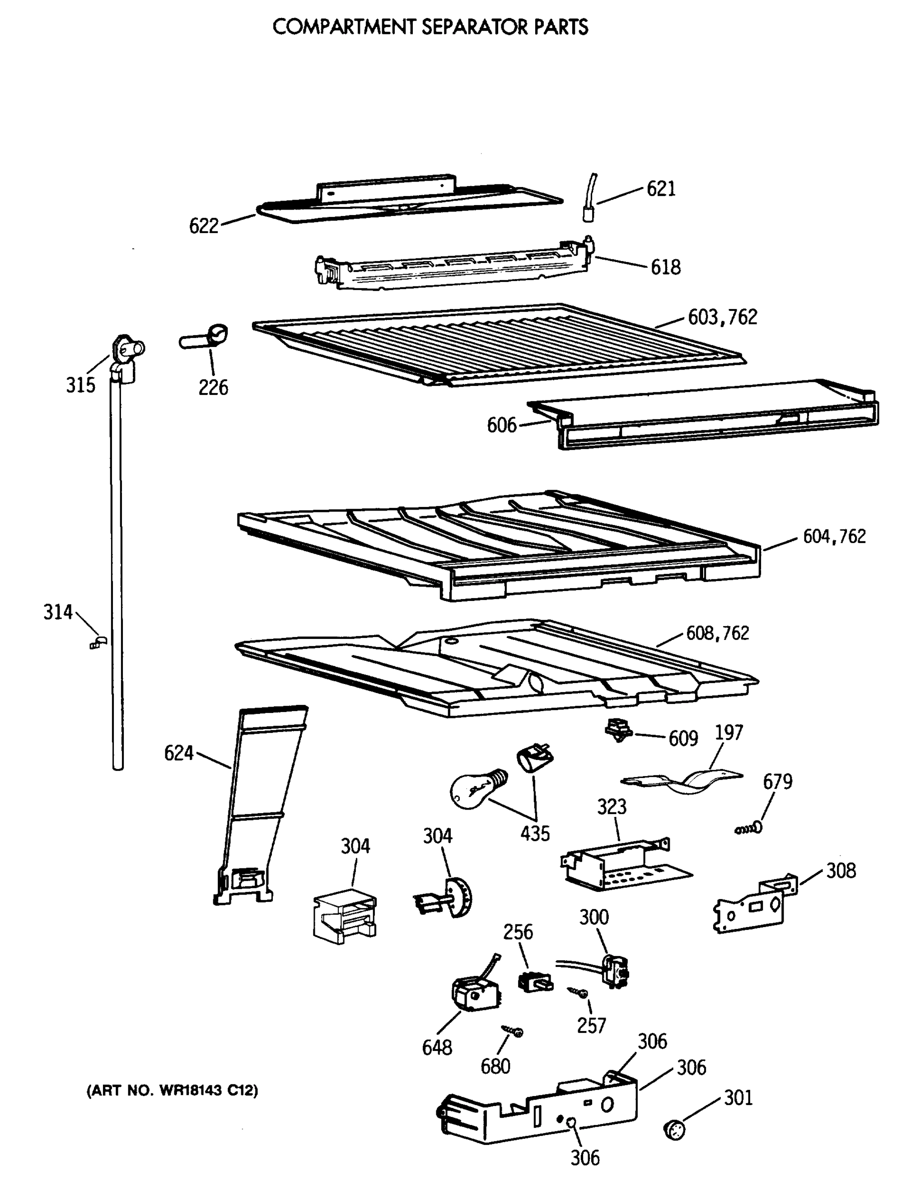 COMPARTMENT SEPARATOR PARTS