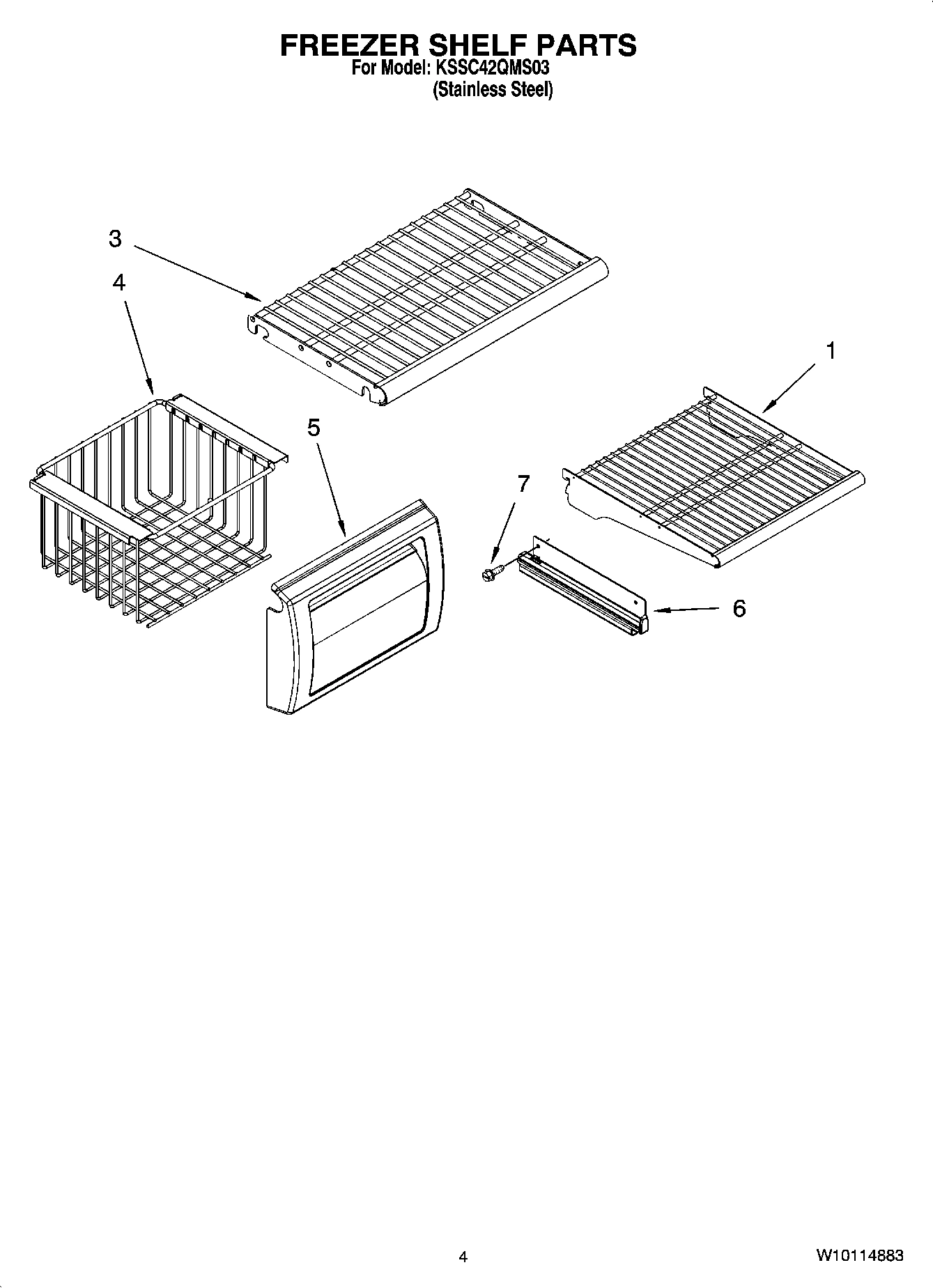 03 - FREEZER SHELF PARTS