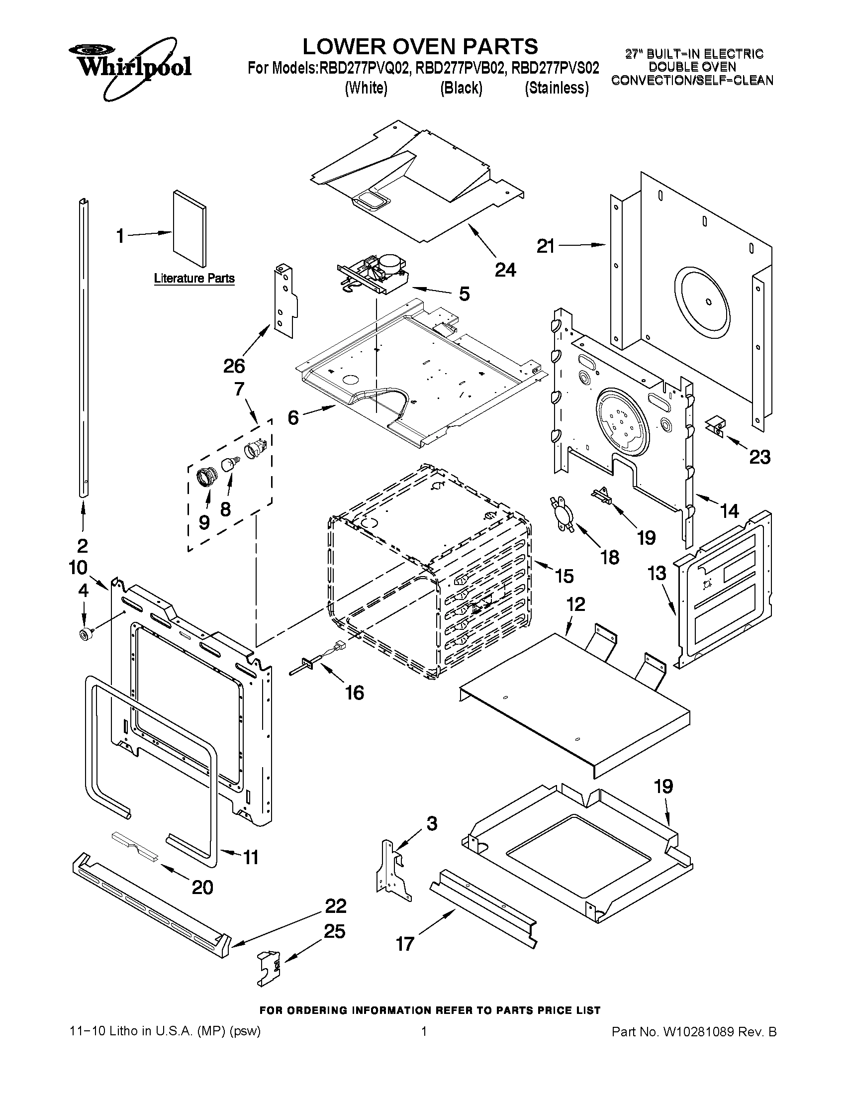 01 - LOWER OVEN PARTS