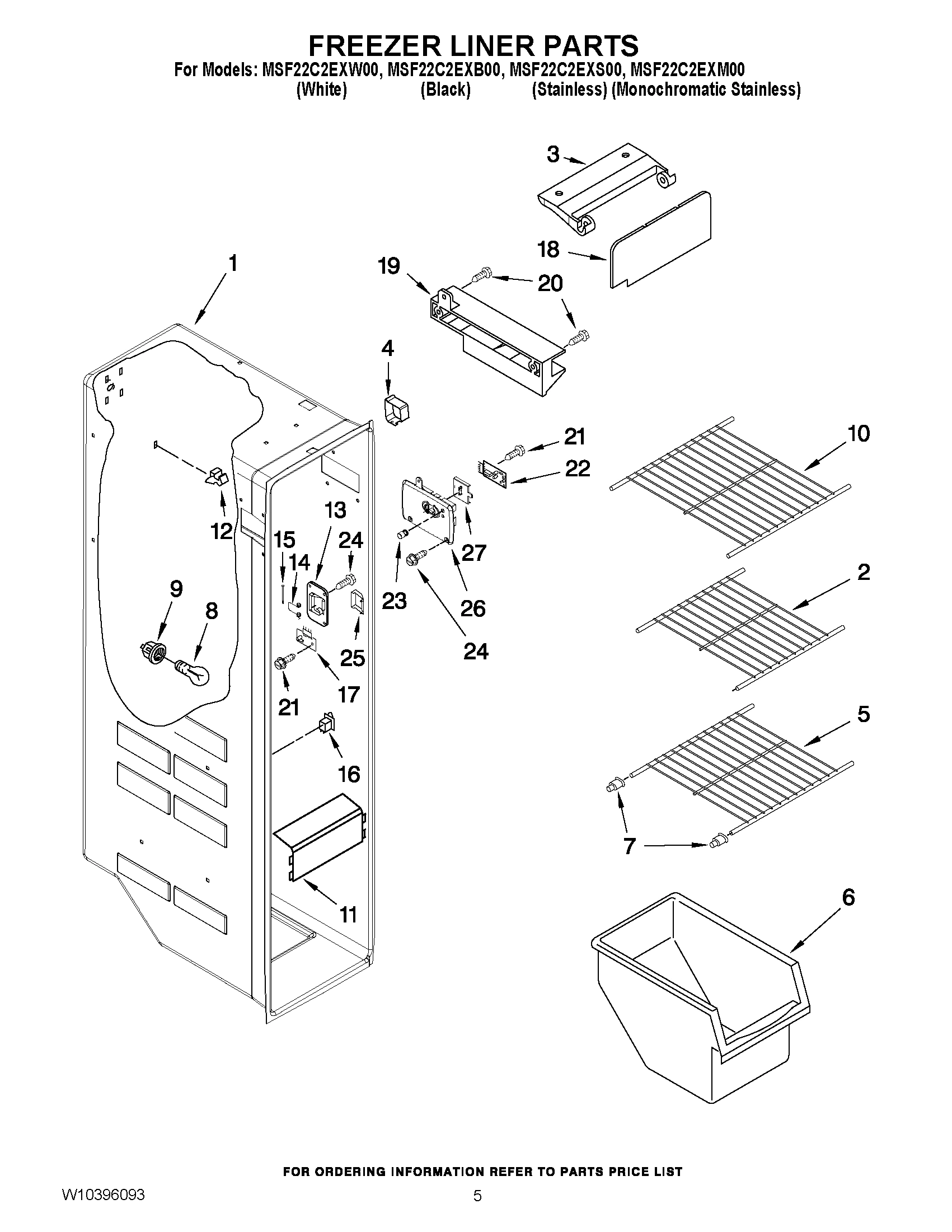04 - FREEZER LINER PARTS