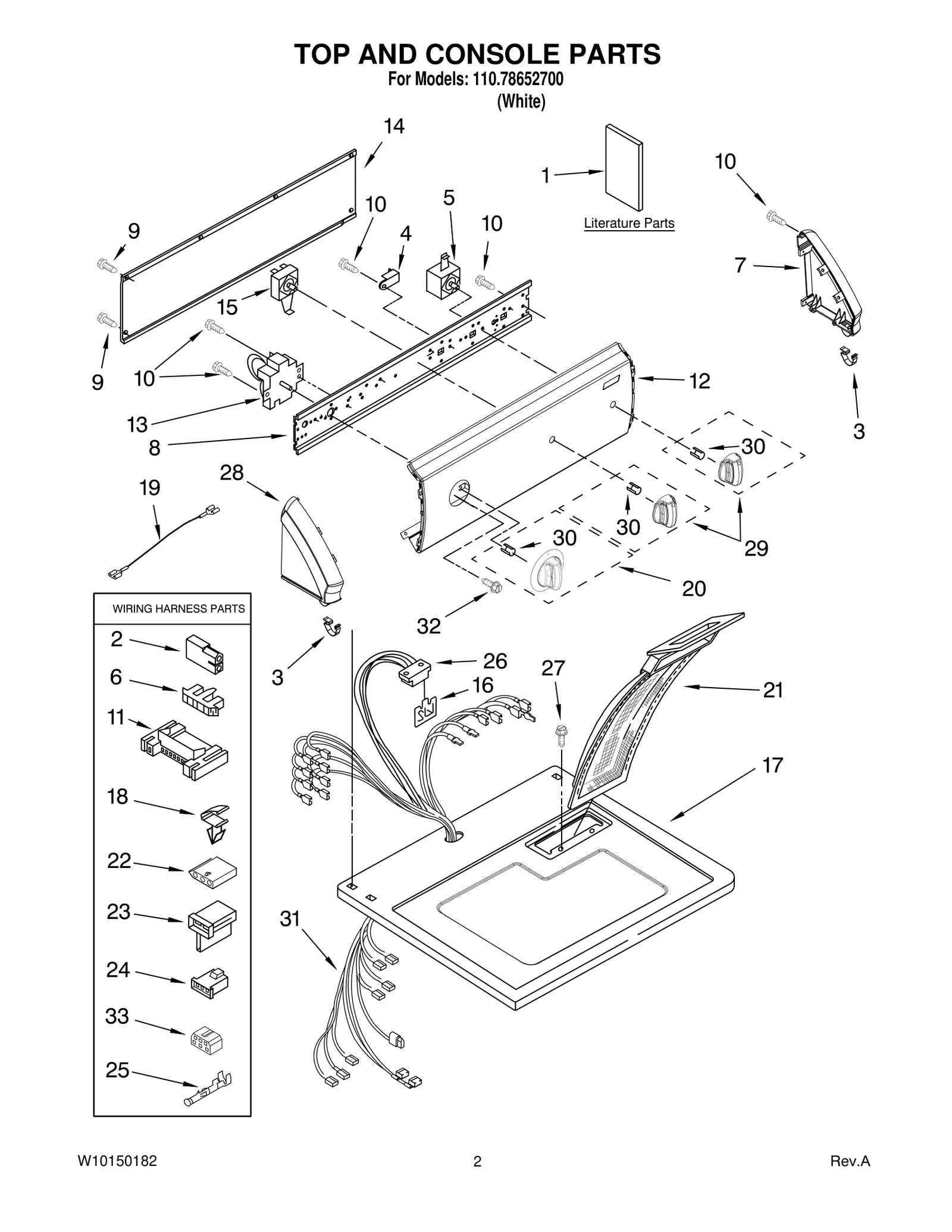 TOP AND CONSOLE PARTS