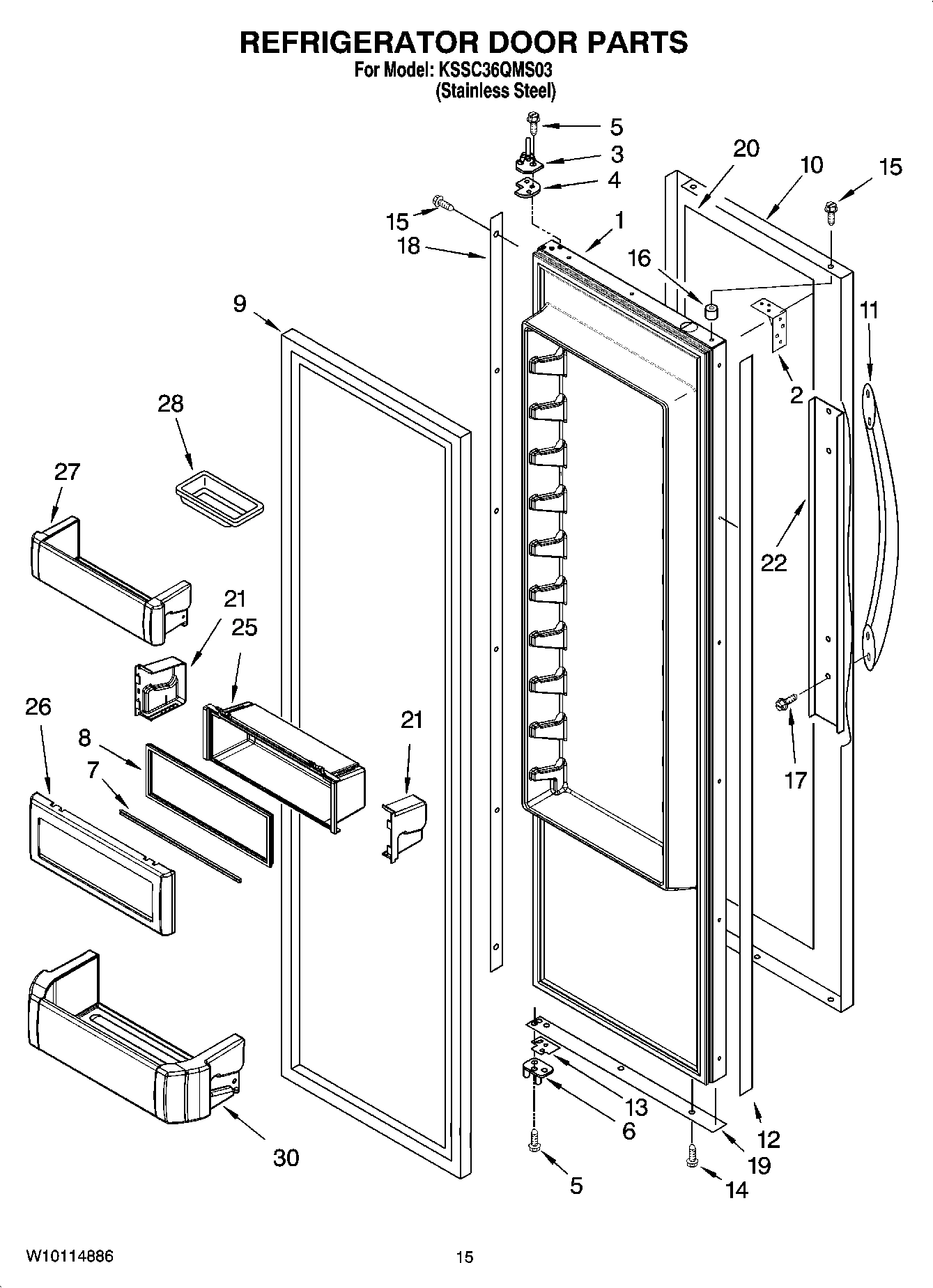 10 - REFRIGERATOR DOOR PARTS