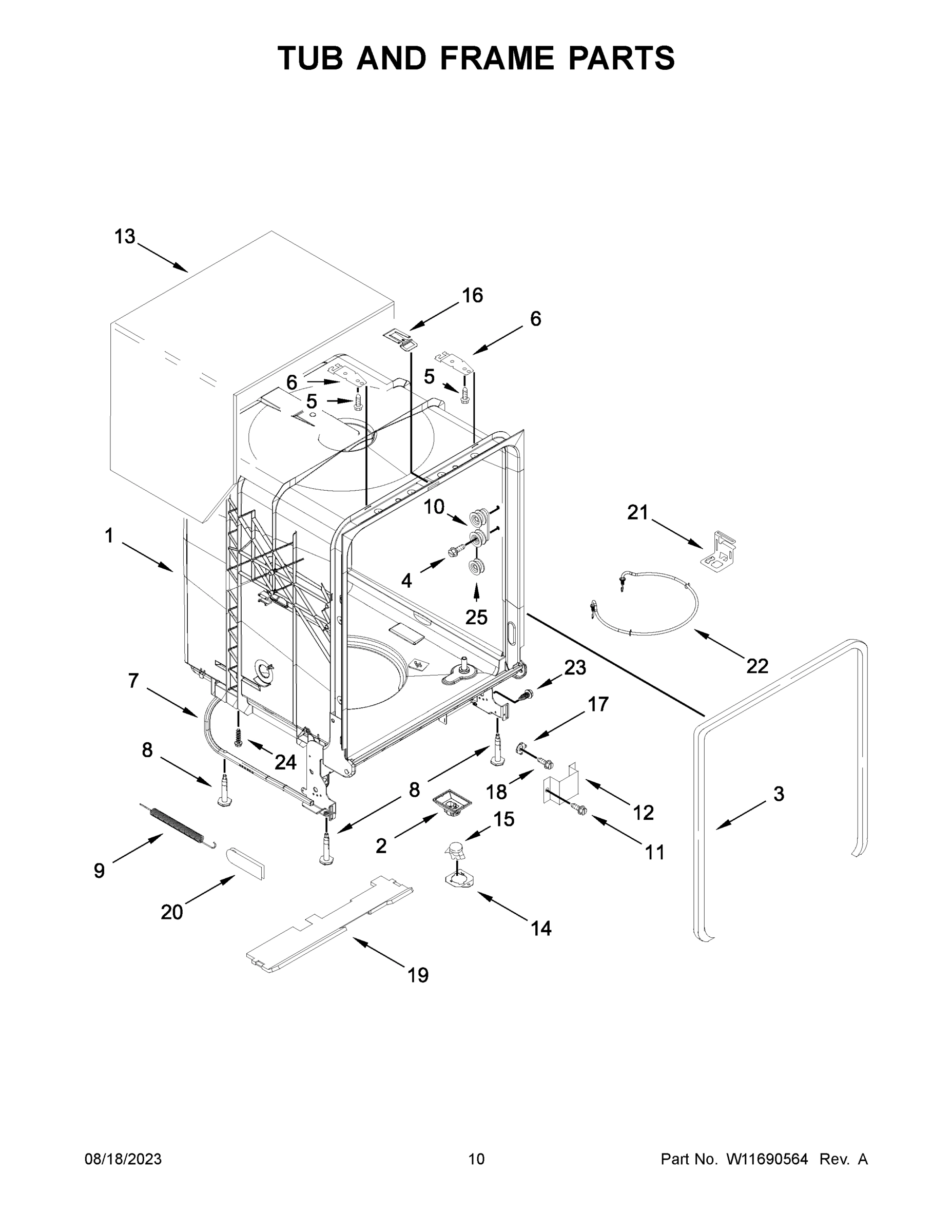 06 - TUB AND FRAME PARTS