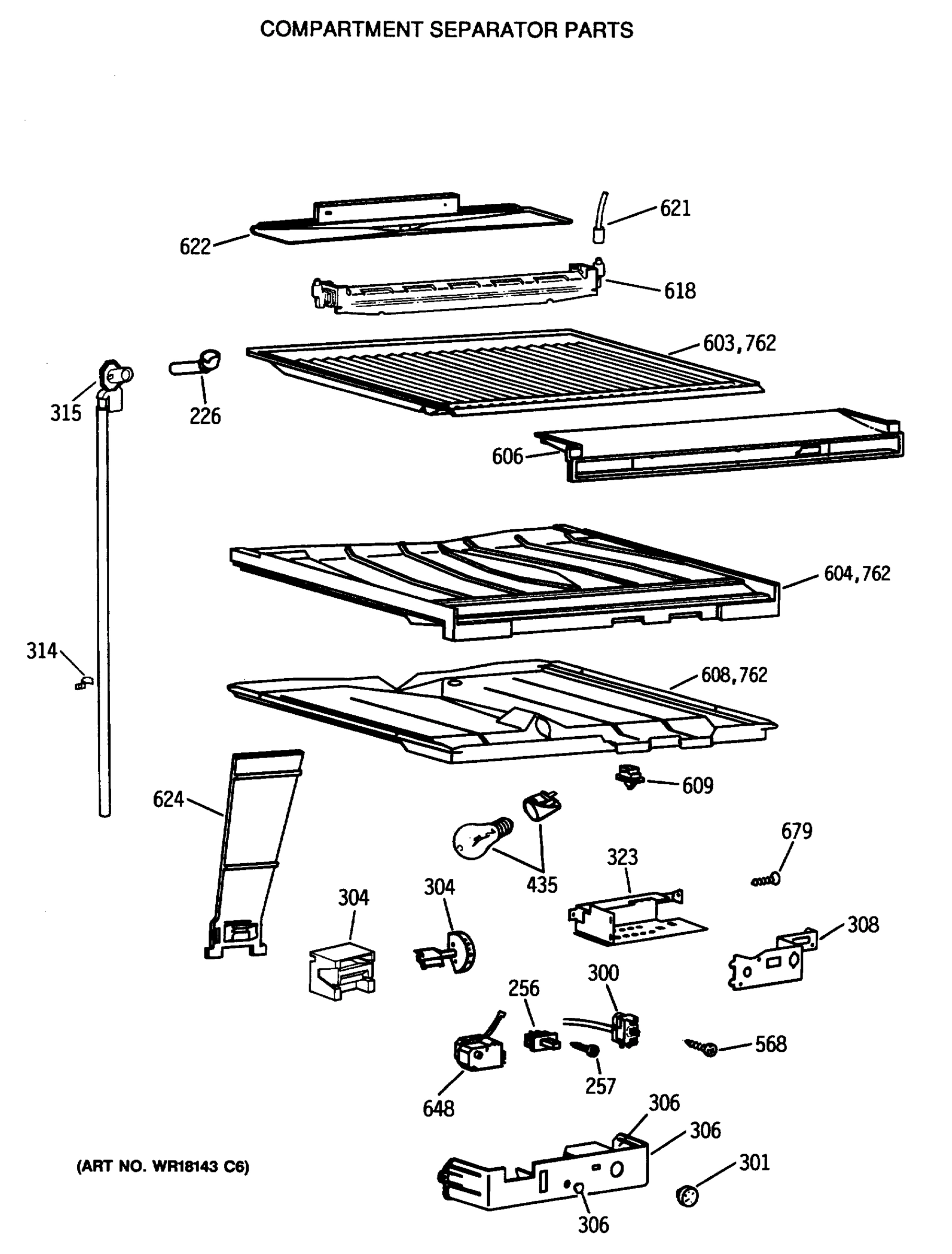 COMPARTMENT SEPARATOR PARTS