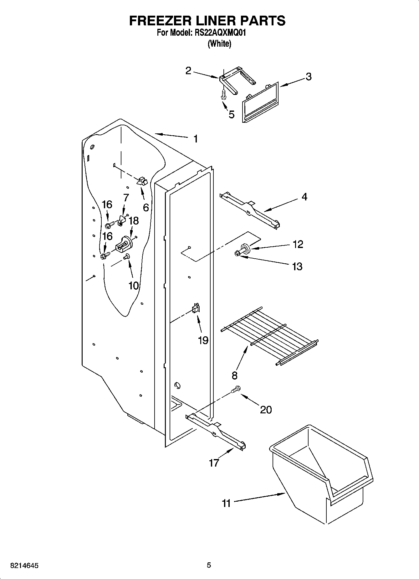 04 - FREEZER LINER PARTS