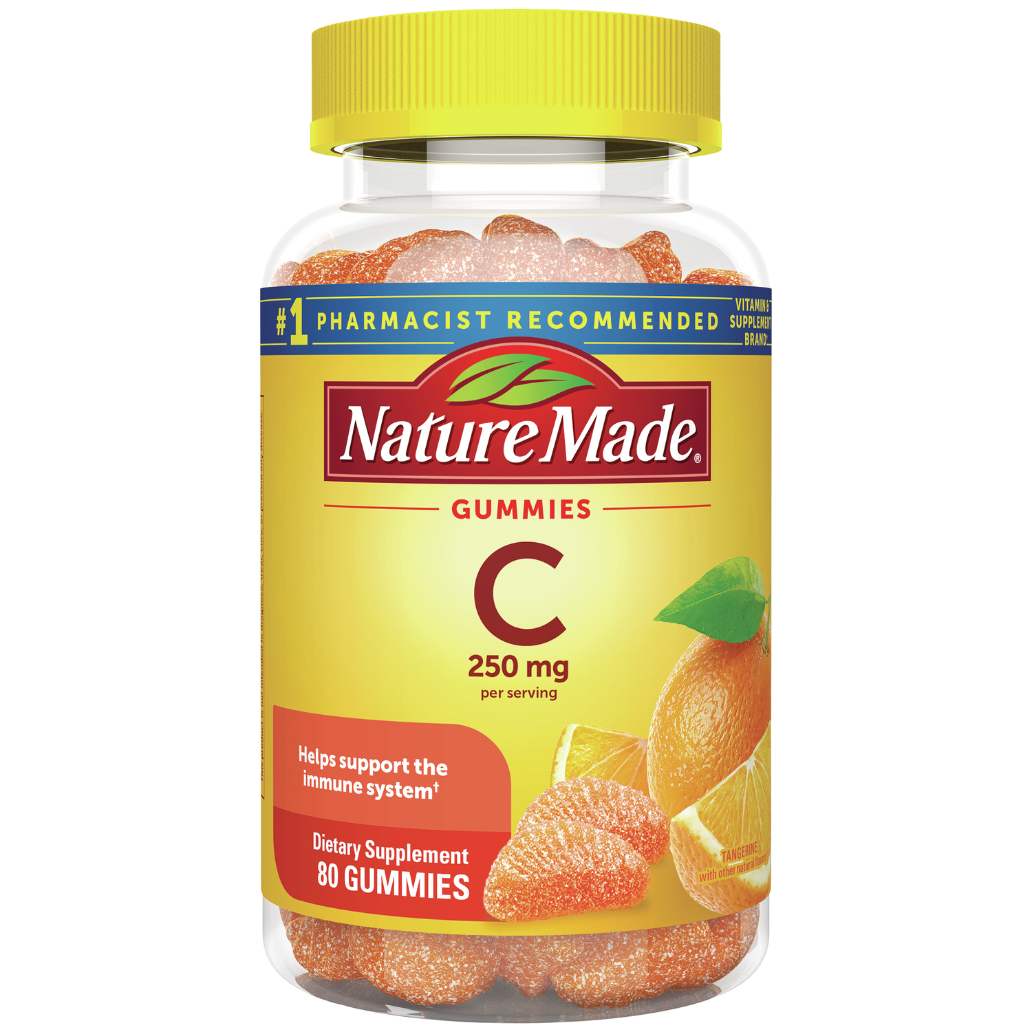 Nature Made Vitamin C Gummies - Tangerine | 250 mg | 80 Gummies