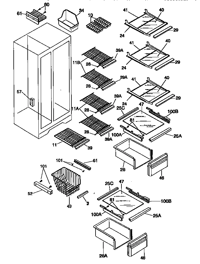 SHELVES AND ACCESSORIES