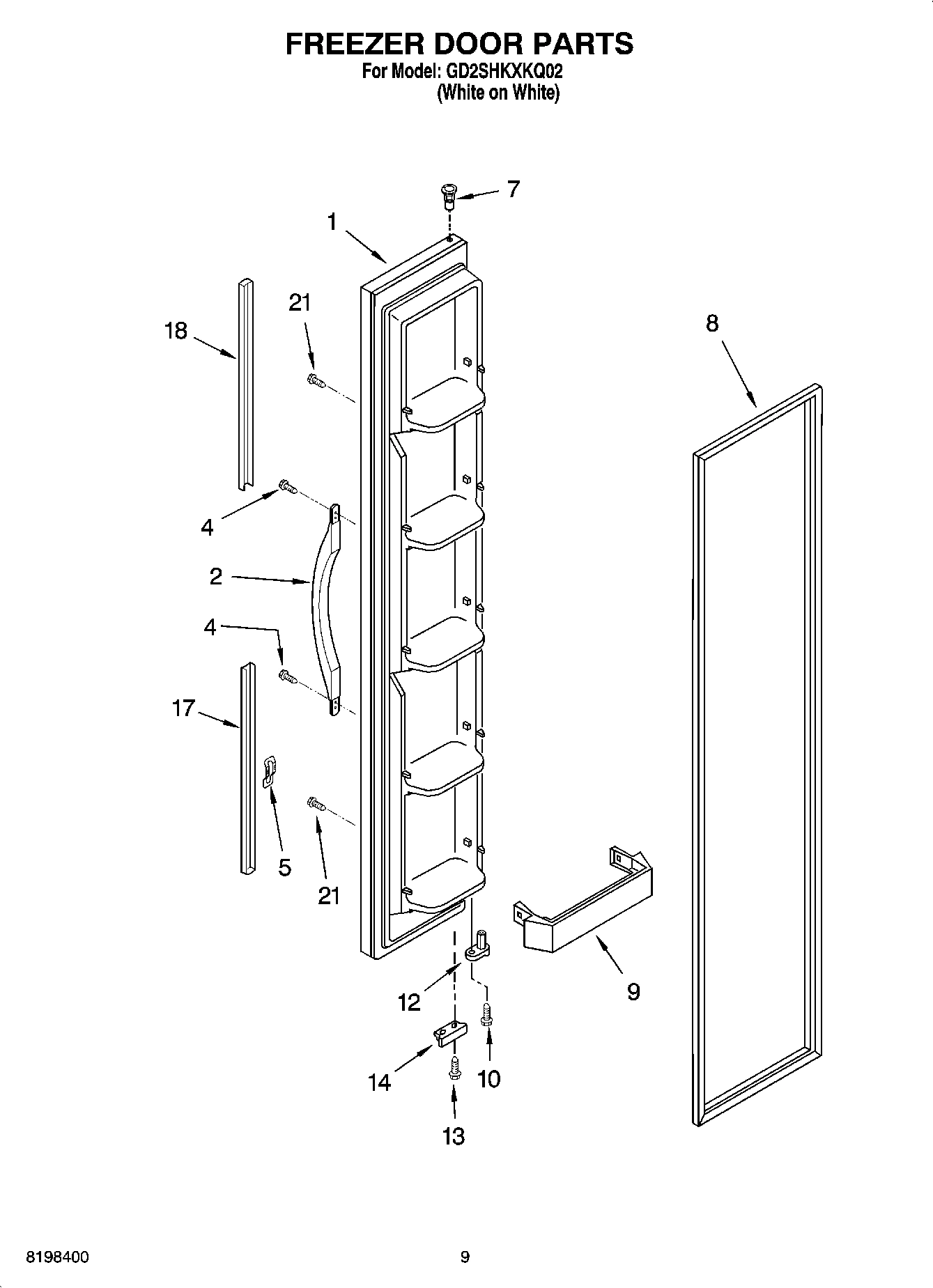 07 - FREEZER DOOR PARTS