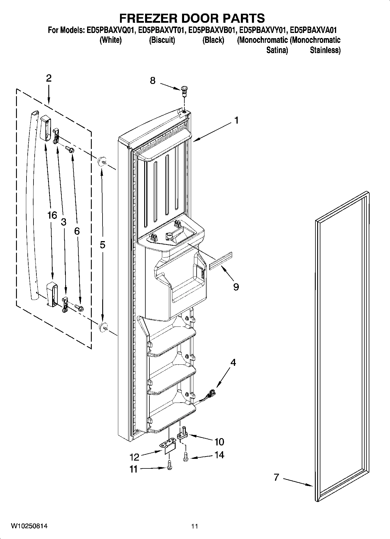 07 - FREEZER DOOR PARTS