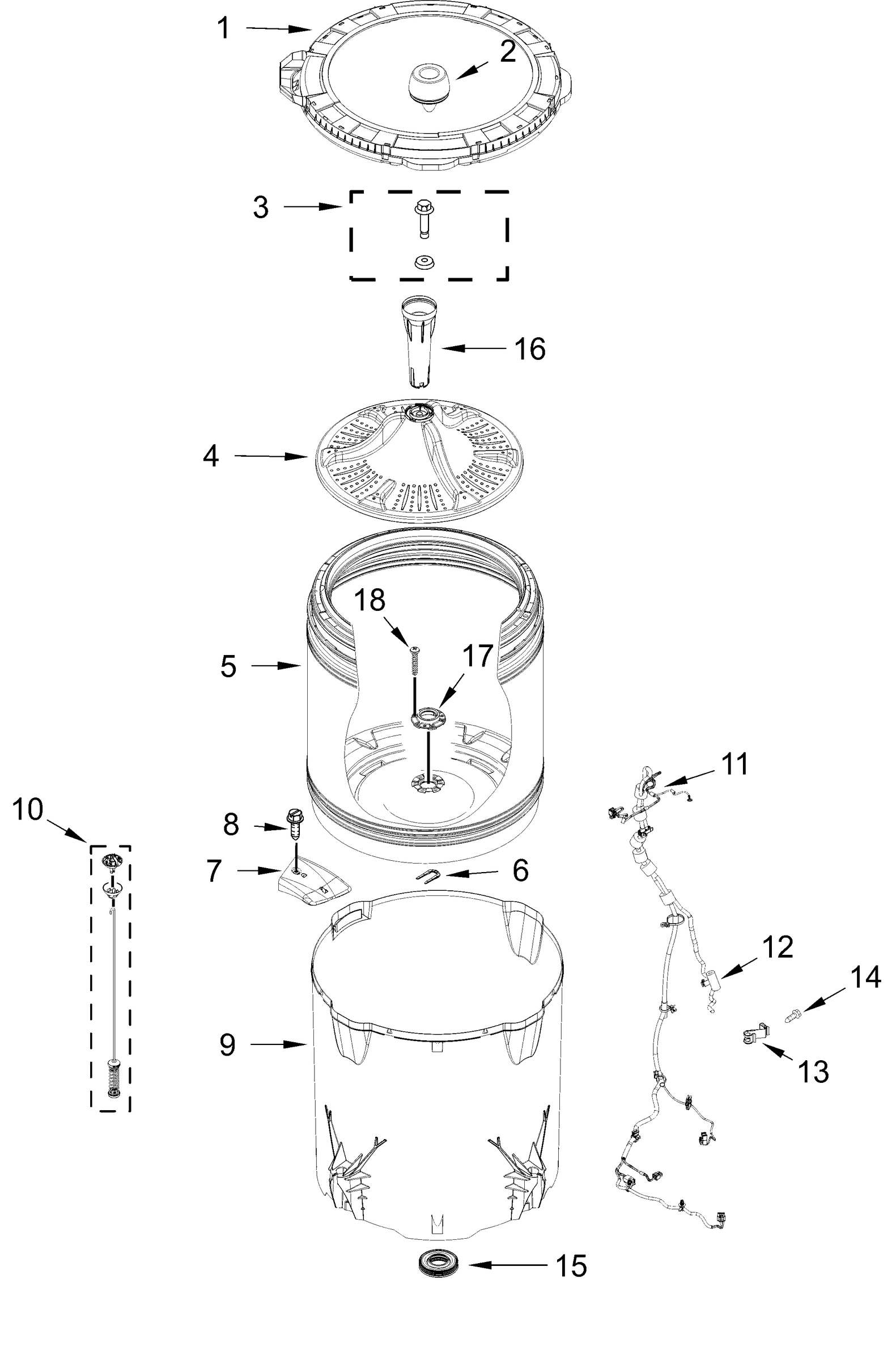 BASKET AND TUB PARTS