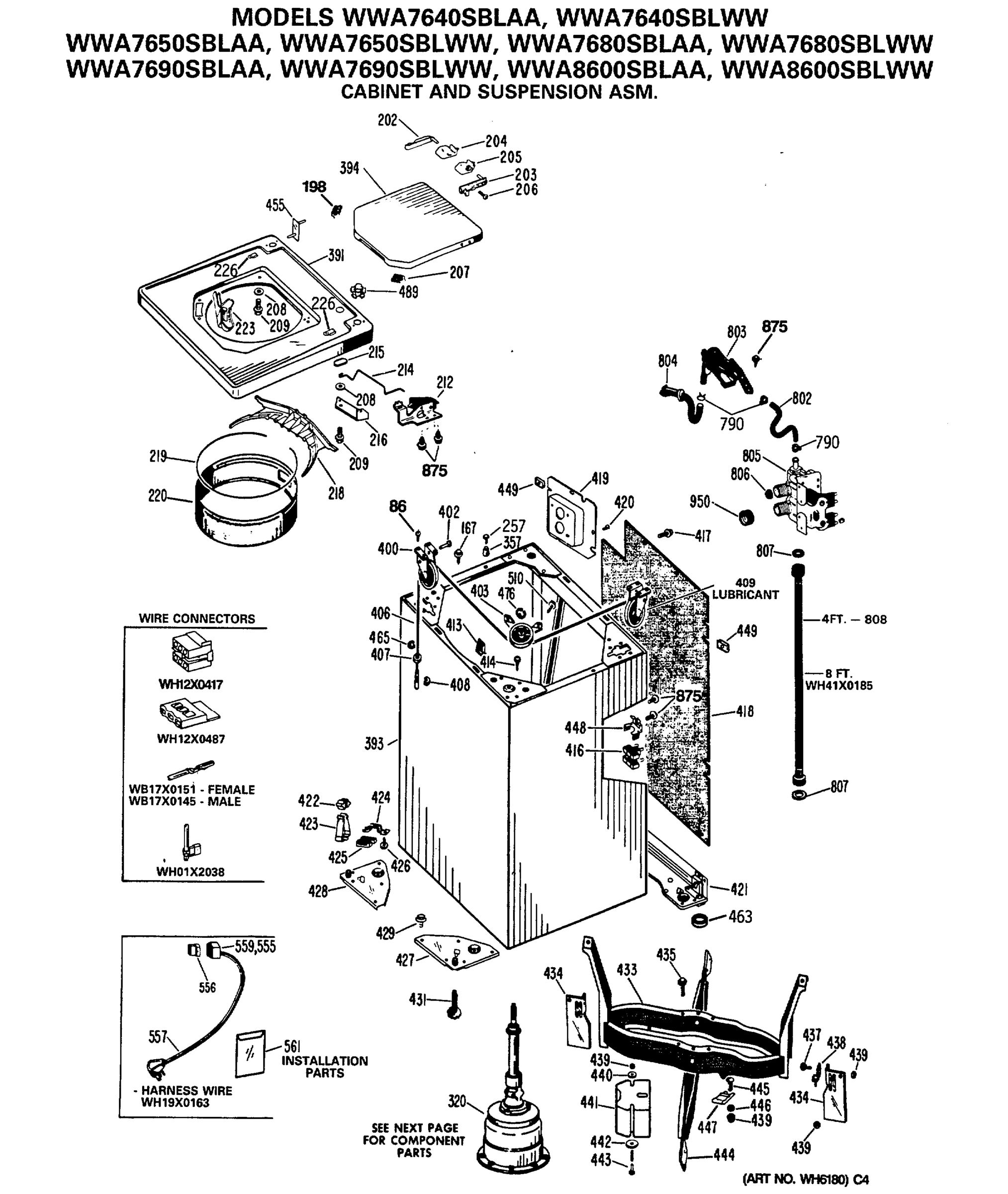 CABINET AND SUSPENSION ASM.