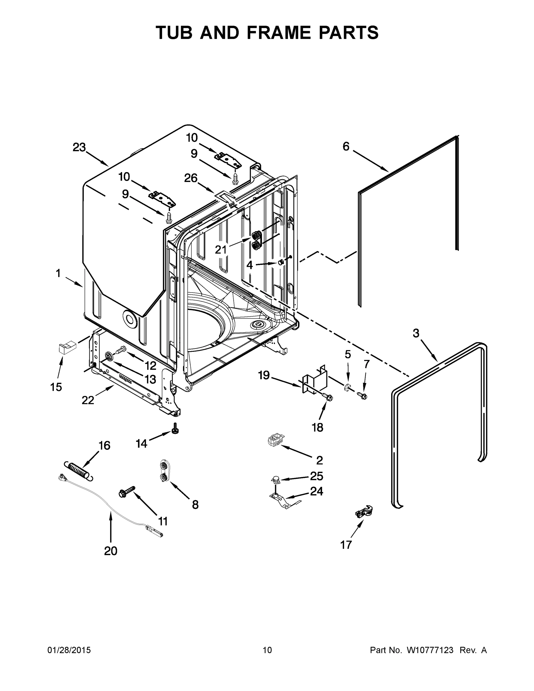 06 - TUB AND FRAME PARTS