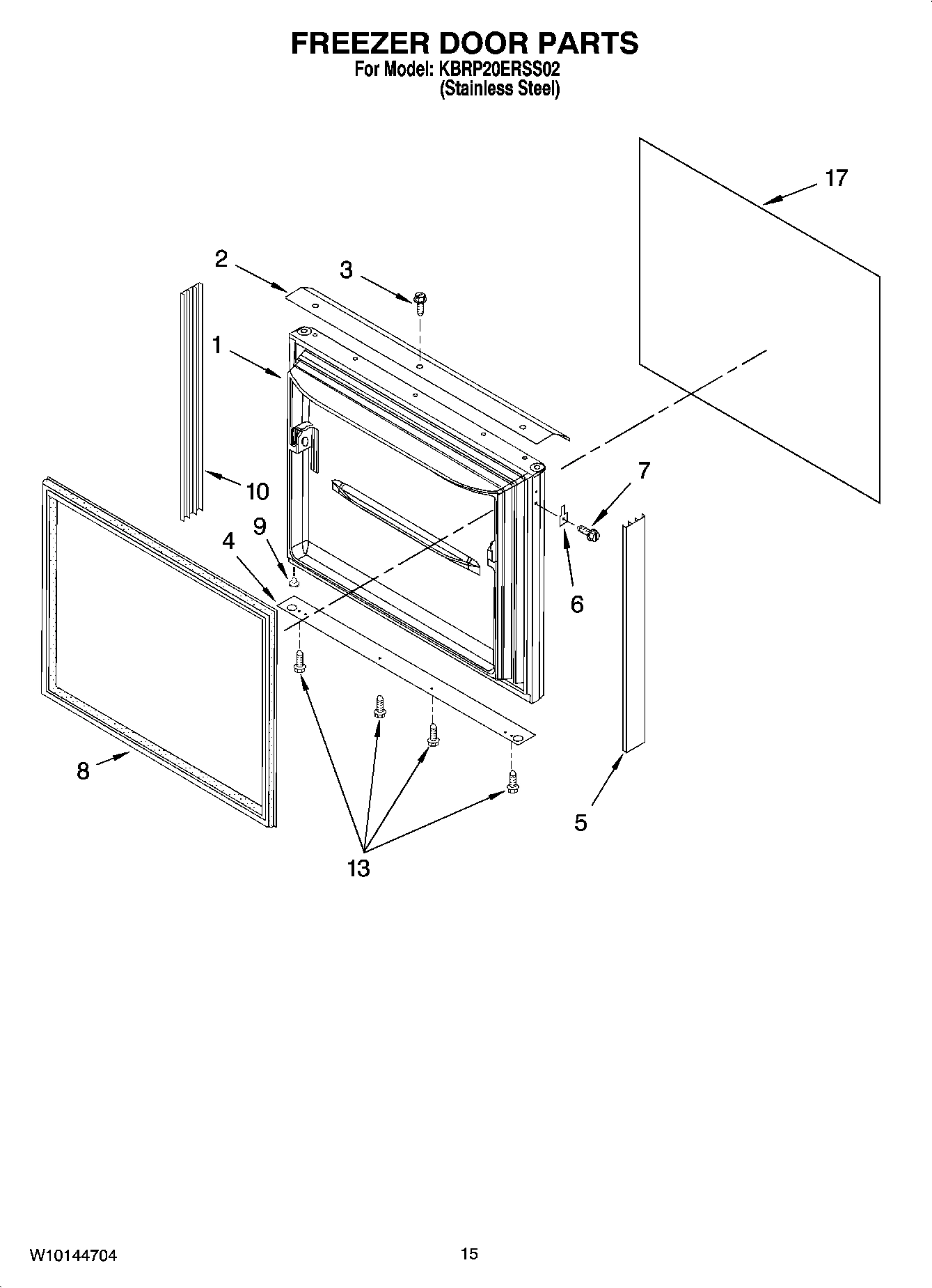 08 - FREEZER DOOR PARTS, OPTIONAL PARTS (NOT INCLUDED)