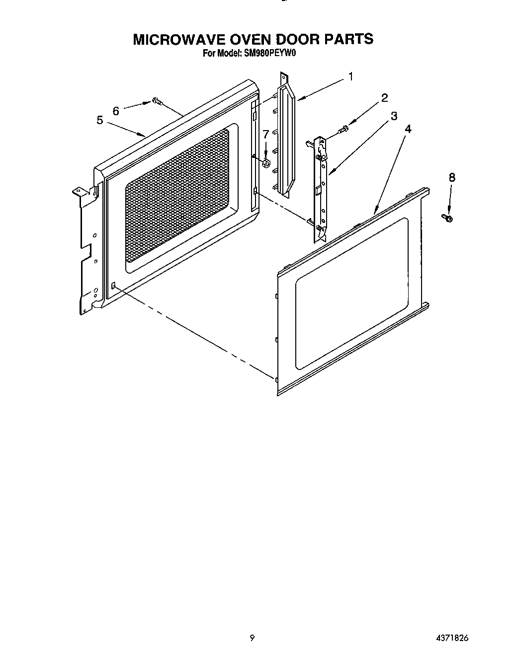 09 - MICROWAVE OVEN DOOR
