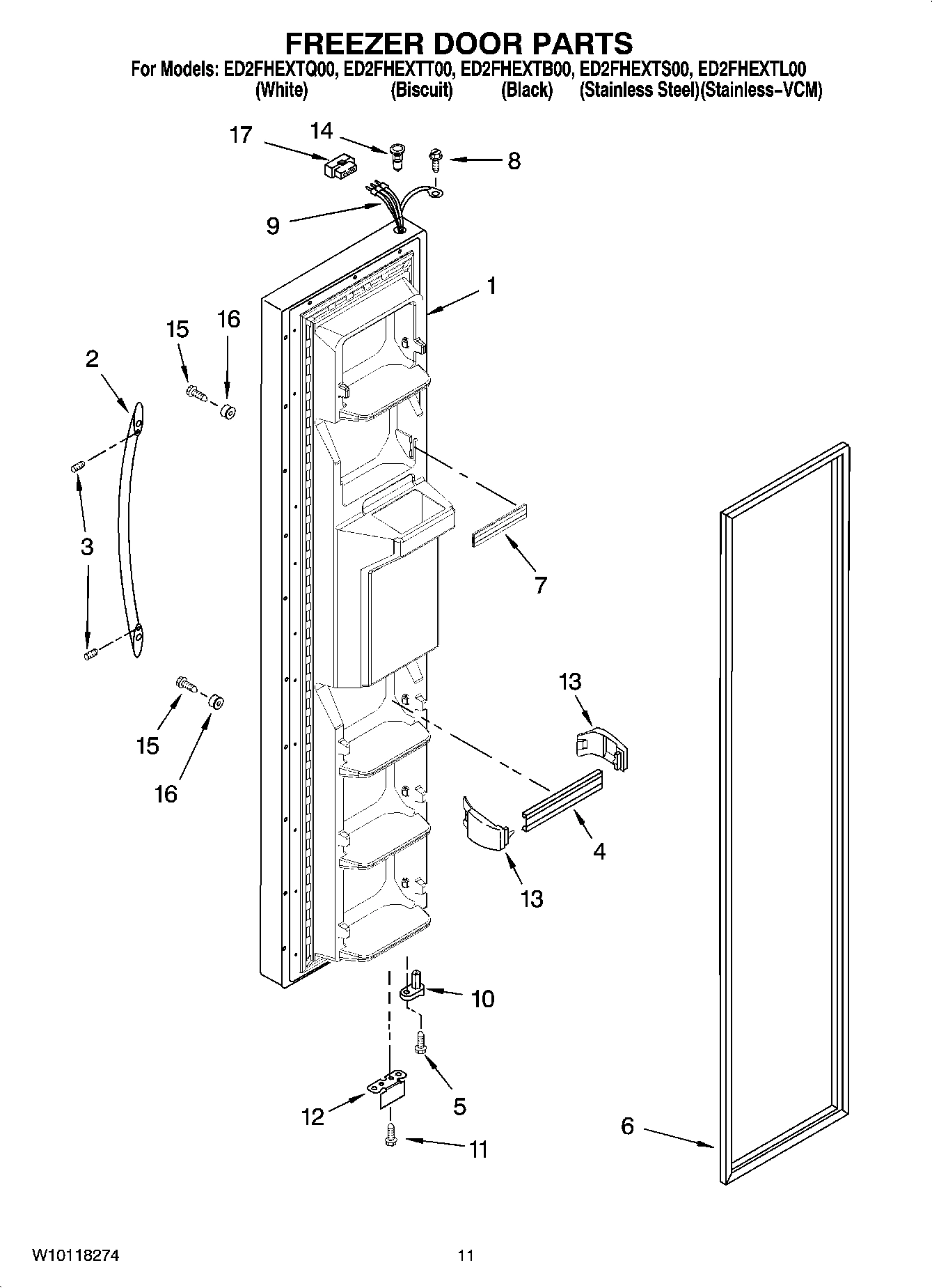 07 - FREEZER DOOR PARTS