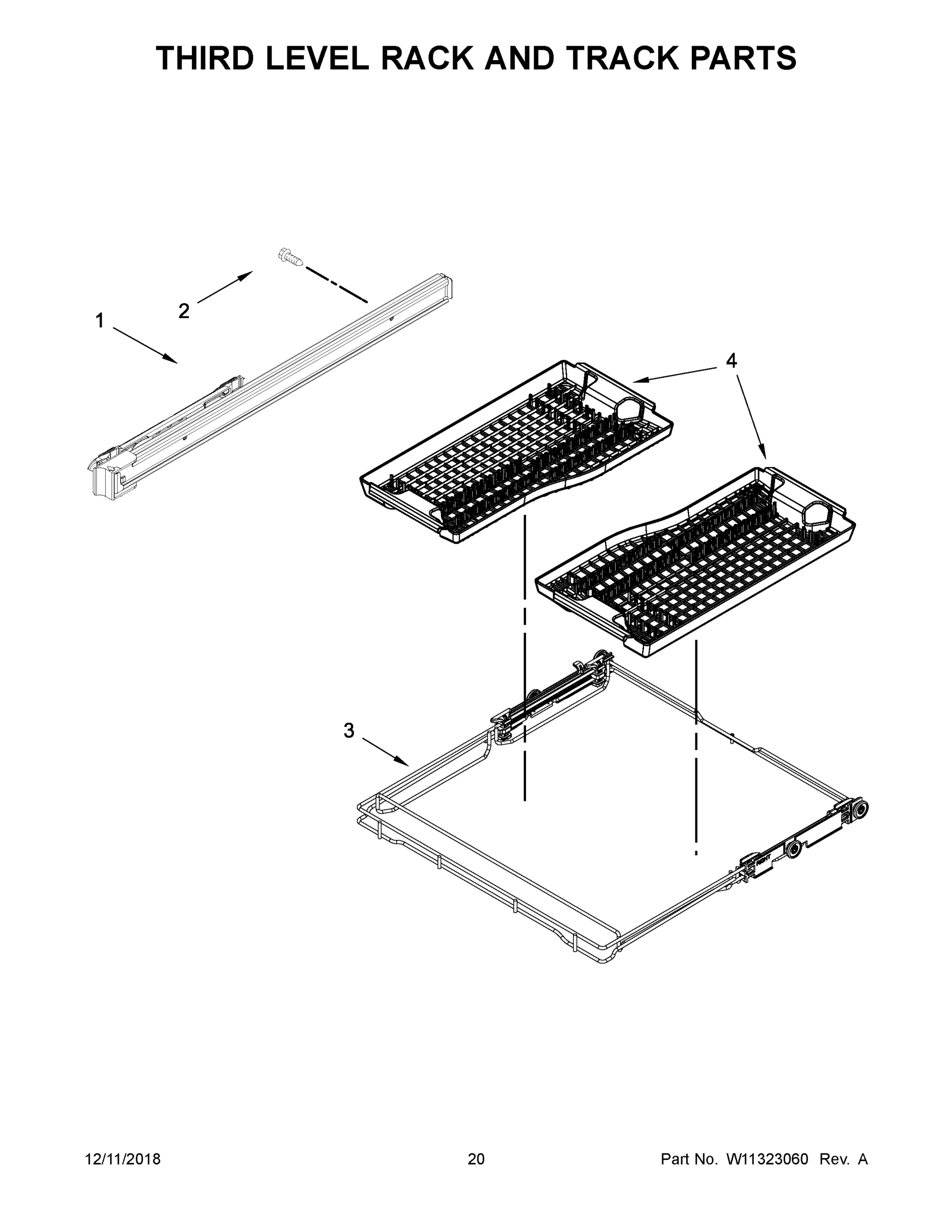 11 - THIRD LEVEL RACK AND TRACK PARTS