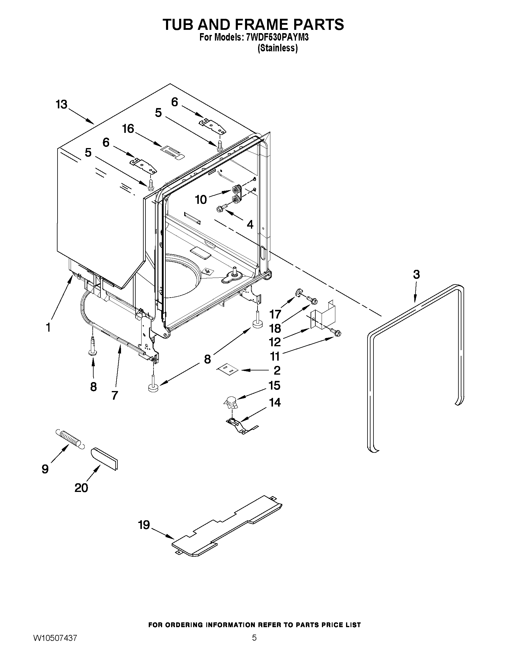 05 - TUB AND FRAME PARTS