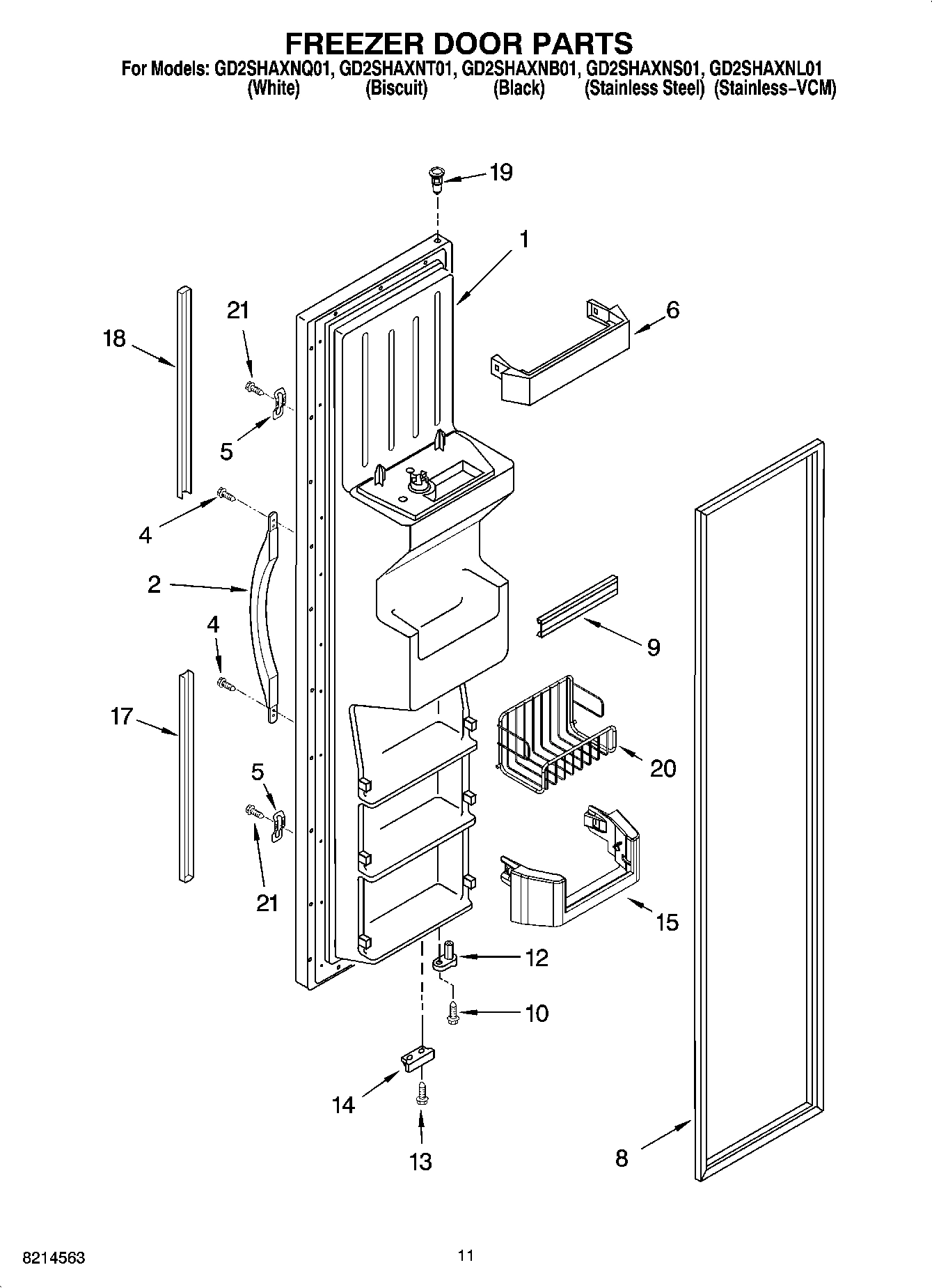 07 - FREEZER DOOR PARTS