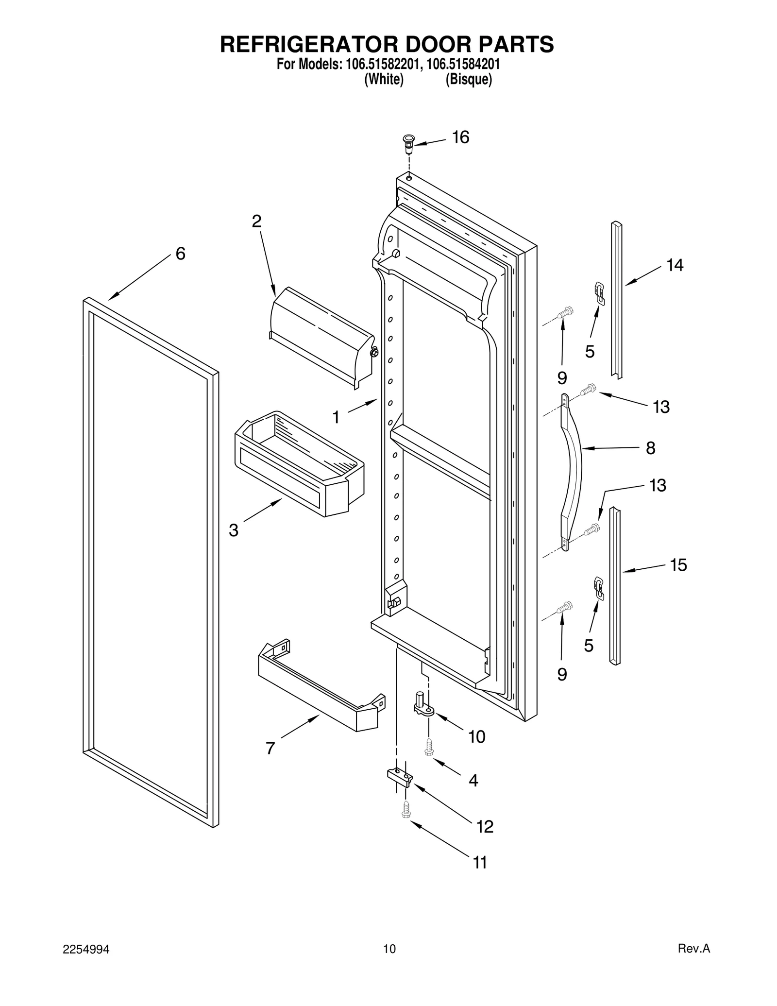 REFRIGERATOR DOOR PARTS