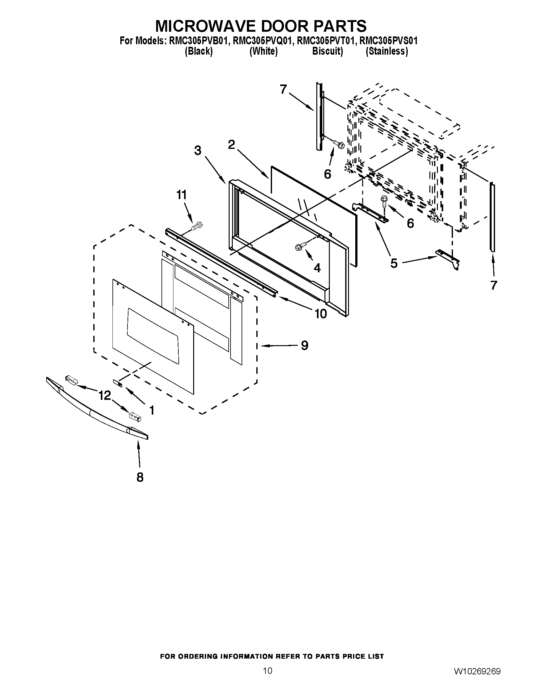 08 - MICROWAVE DOOR PARTS